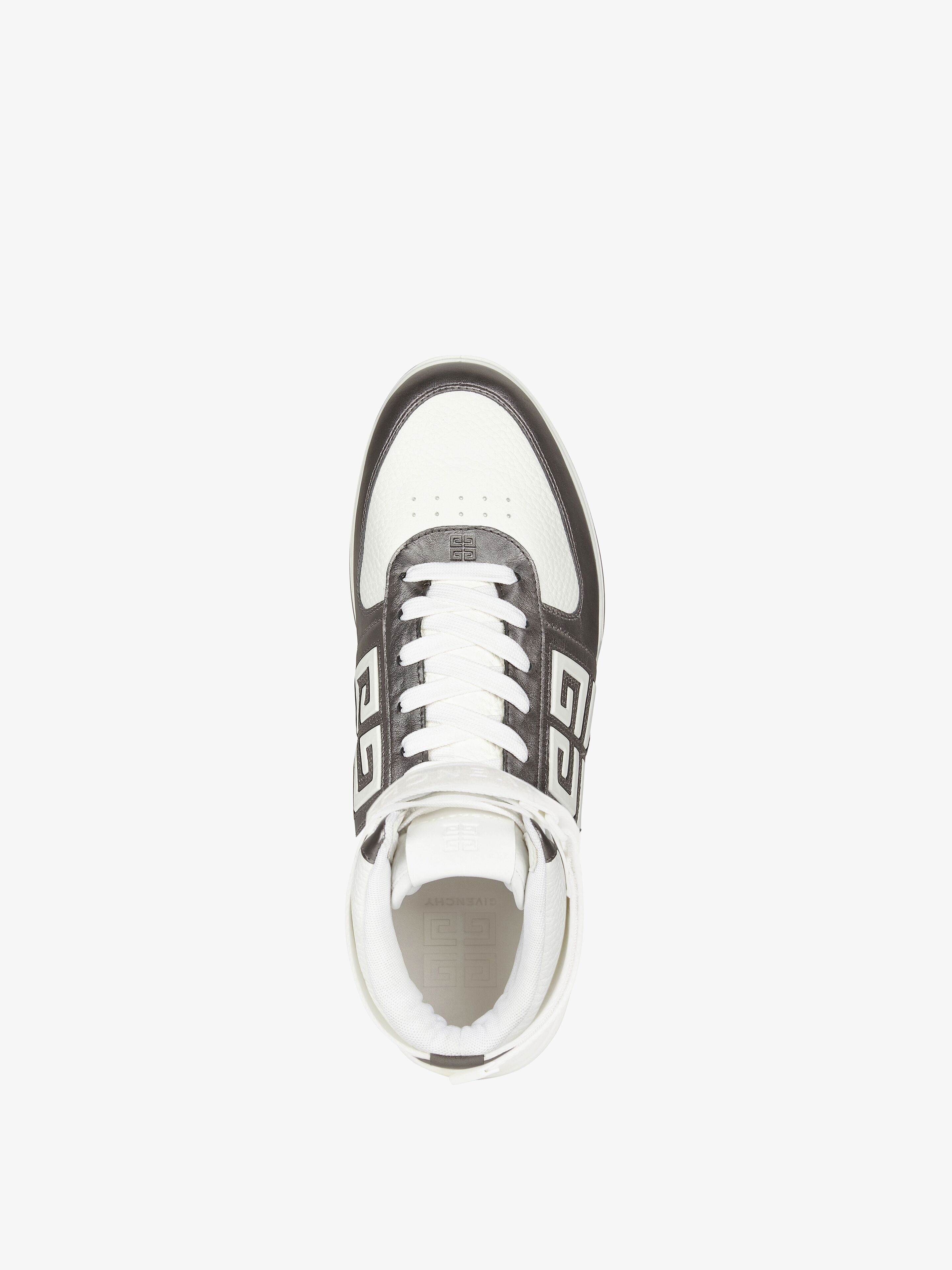 G4 HIGH TOP SNEAKERS IN LAMINATED LEATHER - 4