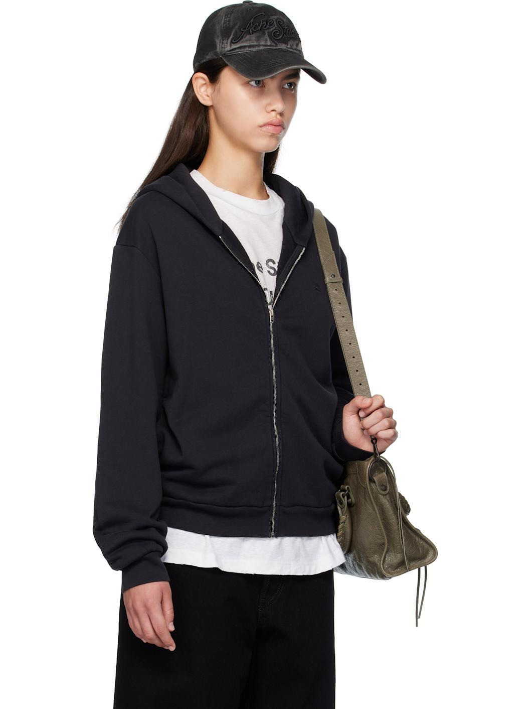 Black Zipper Hoodie - 2