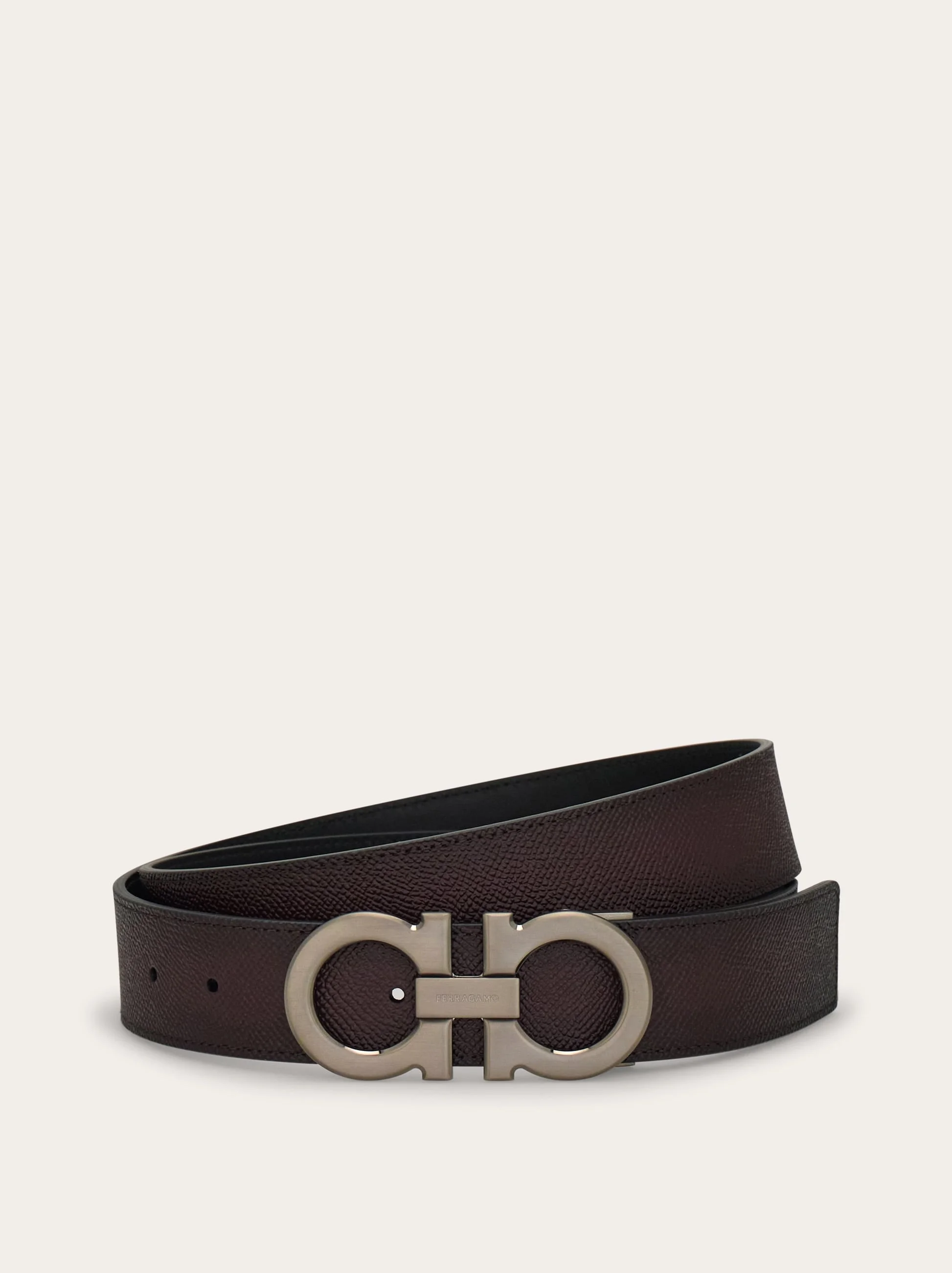 Reversible and adjustable Gancini belt - 1