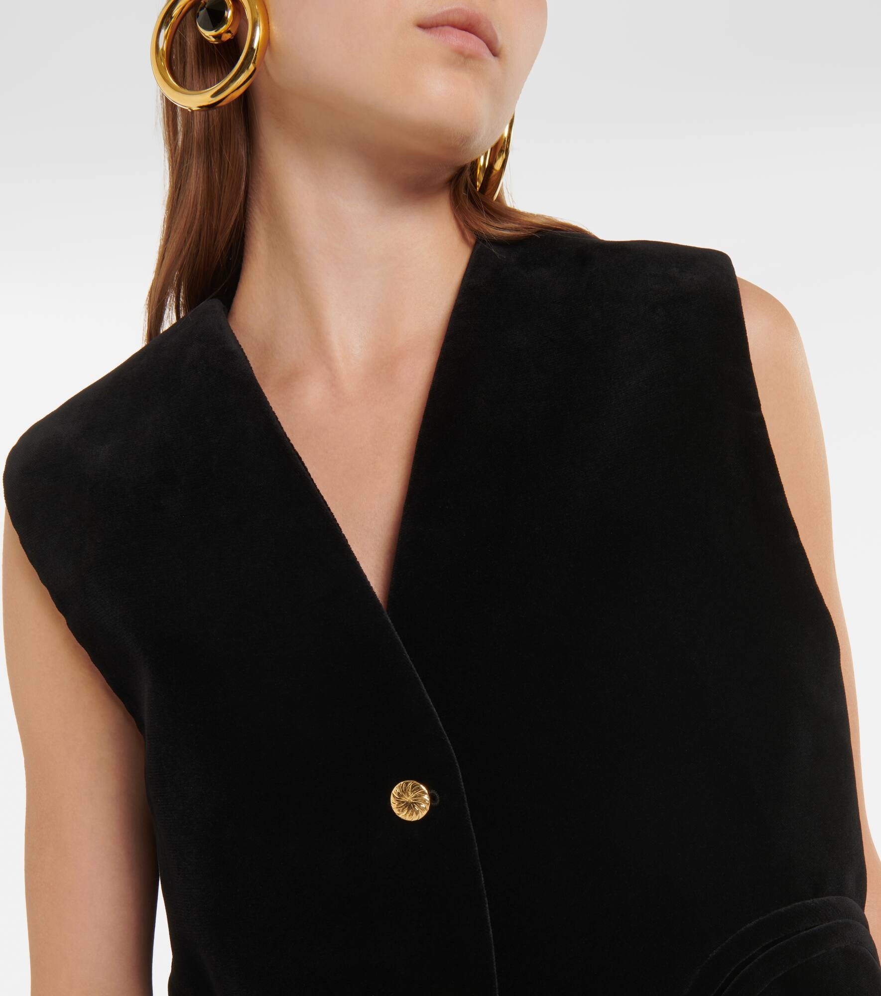 Gliss cotton velvet vest - 4