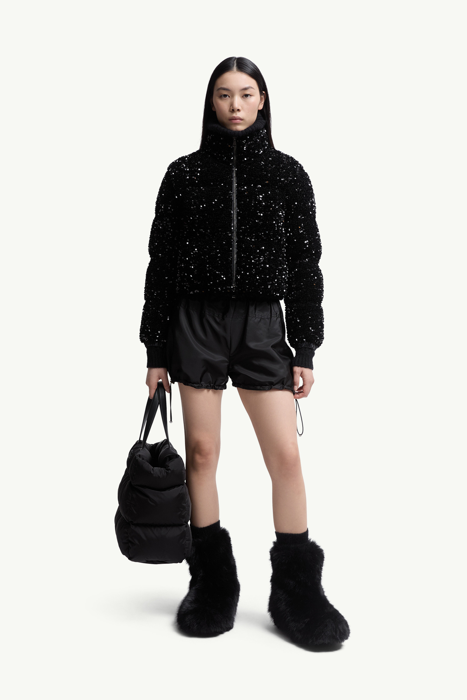 Louvi Sequin-Embroidered Short Down Jacket - 2