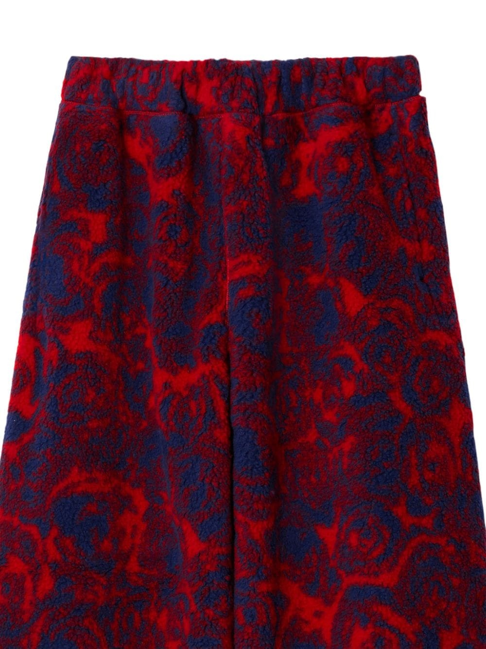 rose-print fleece trousers - 2
