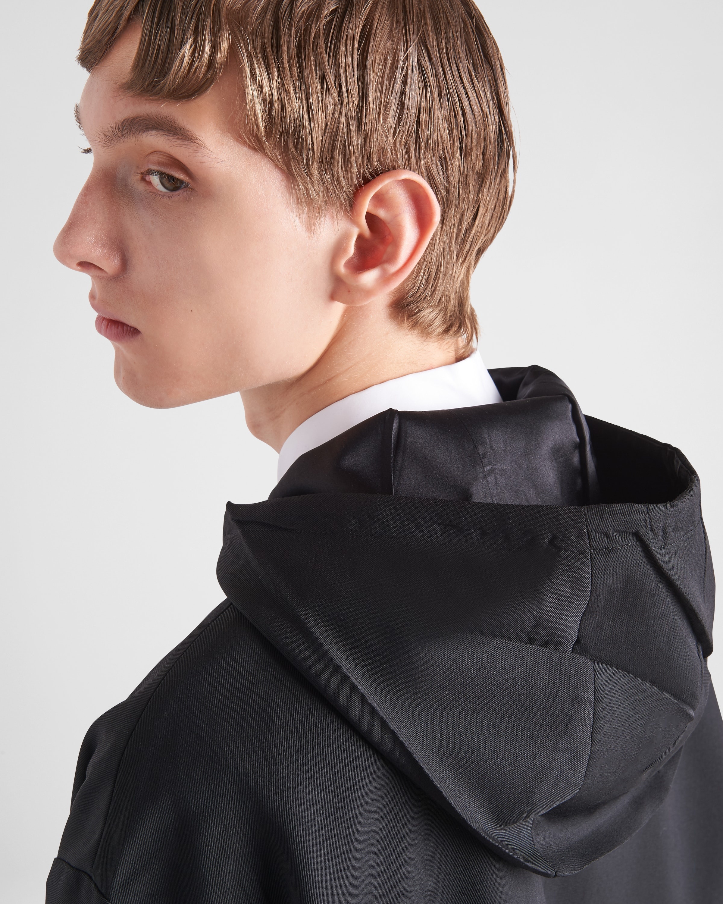 Hooded wool blouson jacket - 4