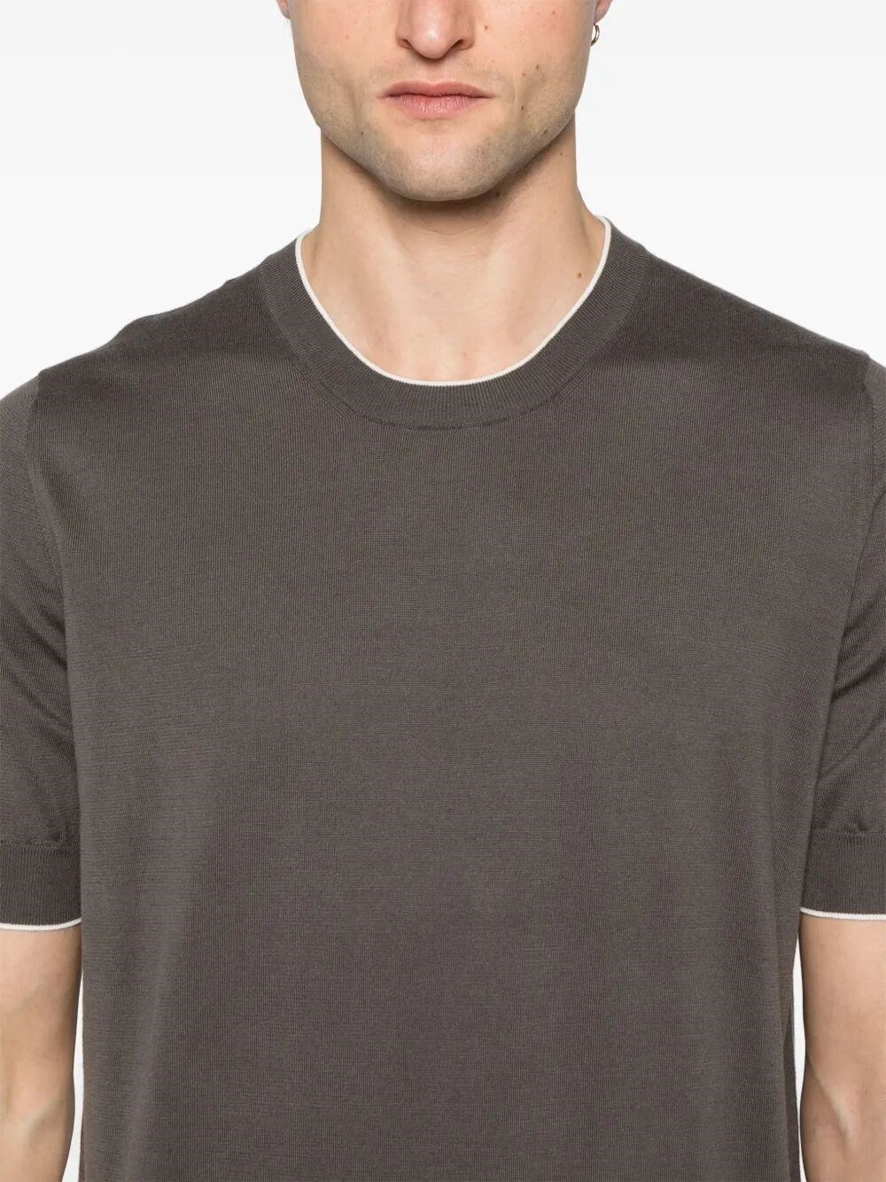 Tシャツ・カットソー Brunello Cucinelli Short Sleeve Crew-Neck Sweater Brunello Cucinelli Short Sleeve Crew-Neck Sweater