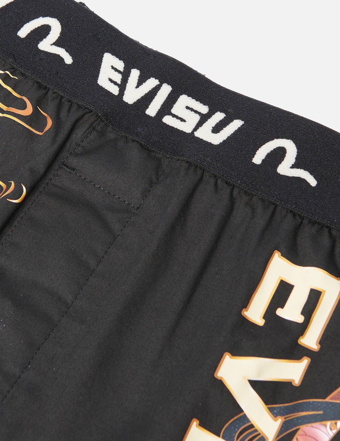 GOLDEN DRAGON AND KAMON PRINT BOXER SHORTS - 3