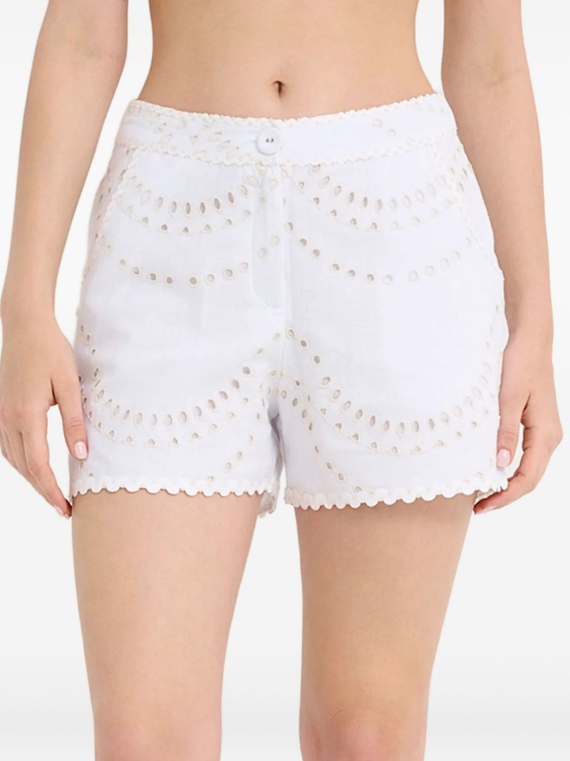 Charo Ruiz embroidered scalloped shorts outlook