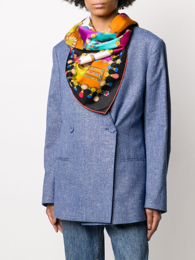 Etro geometric-print silk scarf outlook