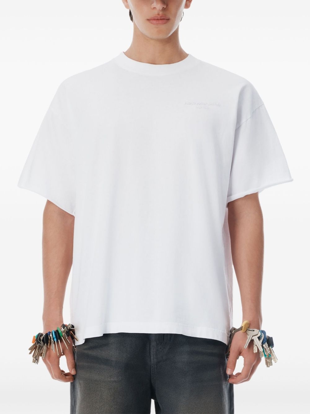 logo cotton T-shirt - 4