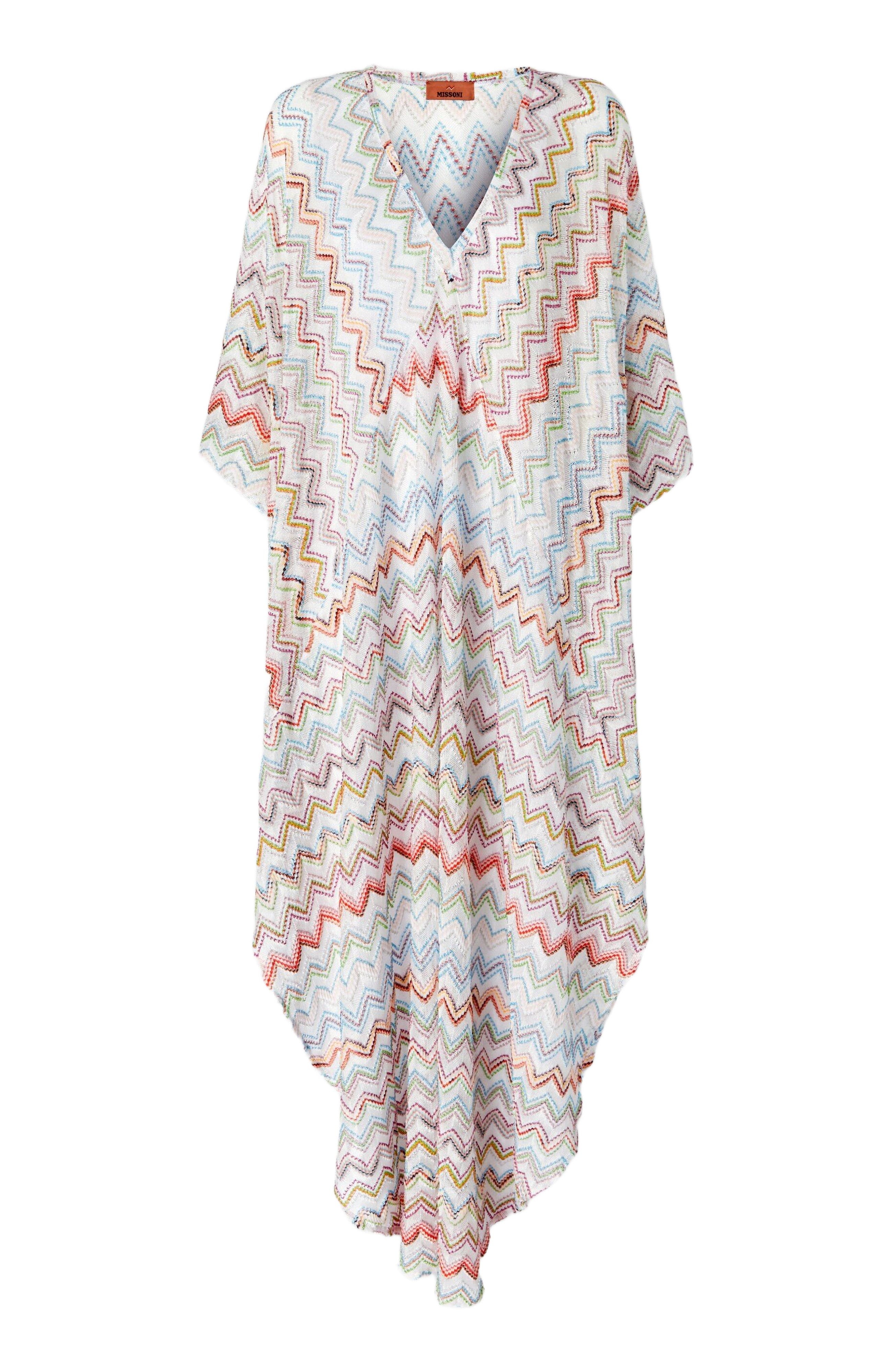 Missoni Long Kaftan With 3d Zig Zag Lamé And Batwing Sleeves in Multicoloured at Nordstrom - 2