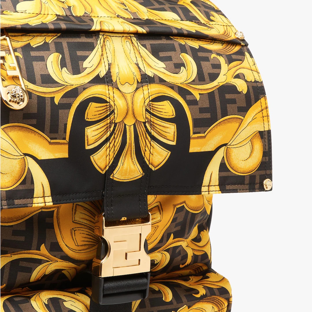 Fendace FF print nylon  backpack - 4