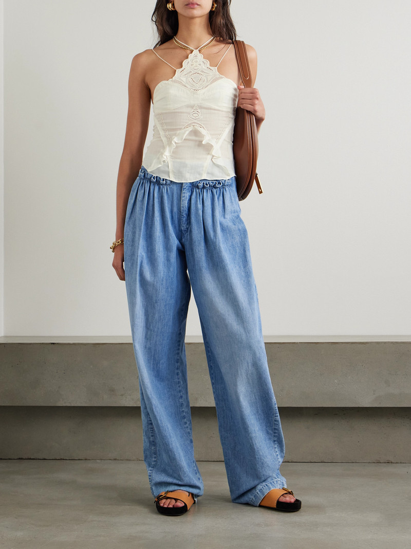 Isabel Marant Leana Ruffled Broderie Anglaise Ramie Camisole outlook