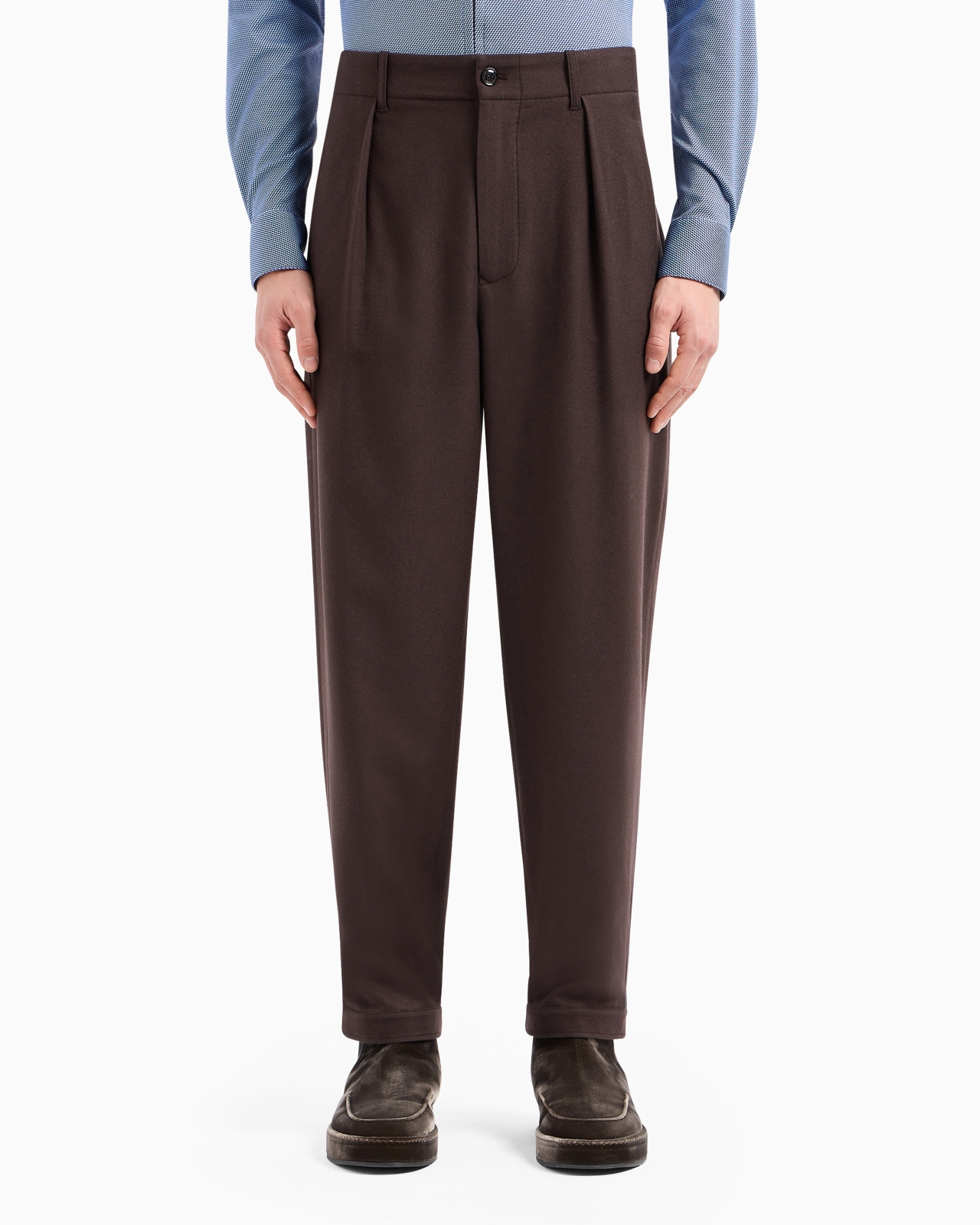 Single-pleat lightweight wool cloth trousers - 2
