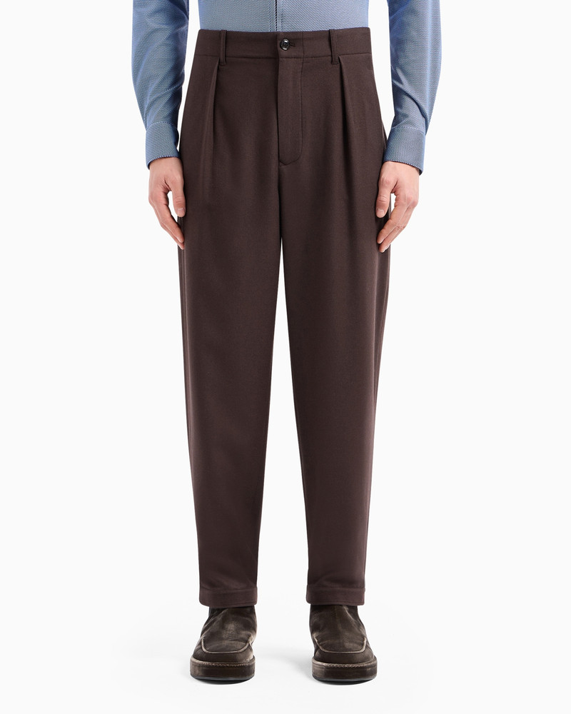 Single-pleat lightweight wool cloth trousers 2