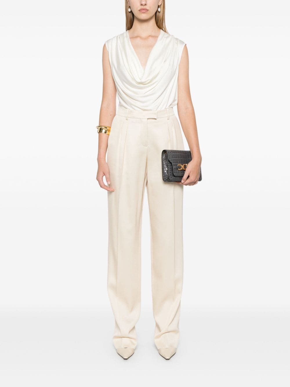 pleat-detail trousers - 2