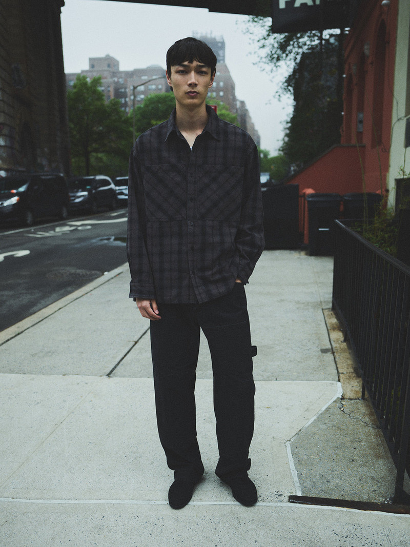 AGOLDE BRENNAN SHIRT IN UMBRA CHECK/MIRAGE outlook