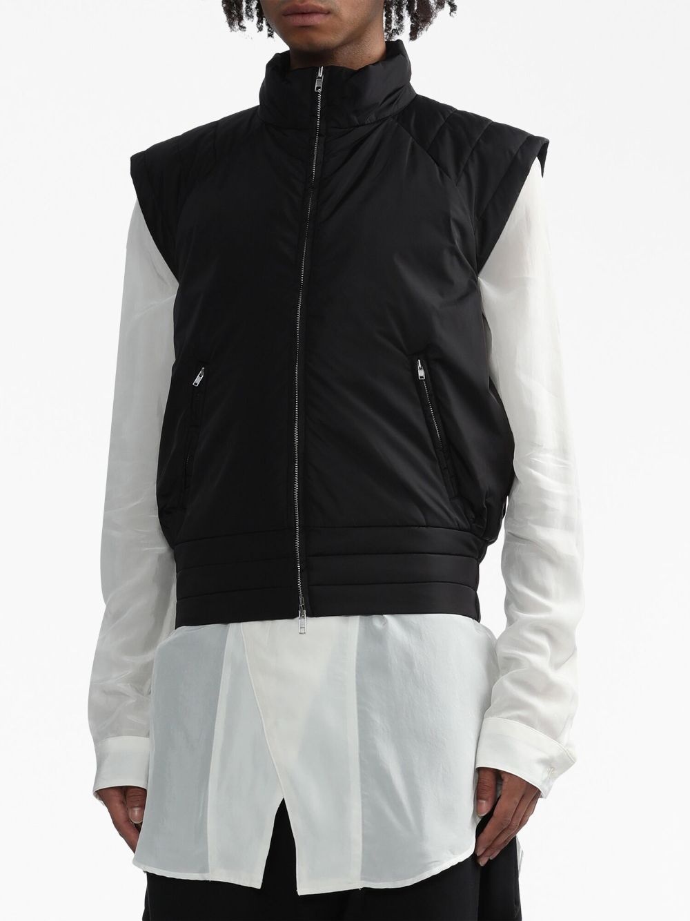 cap-sleeved zipped gilet - 3