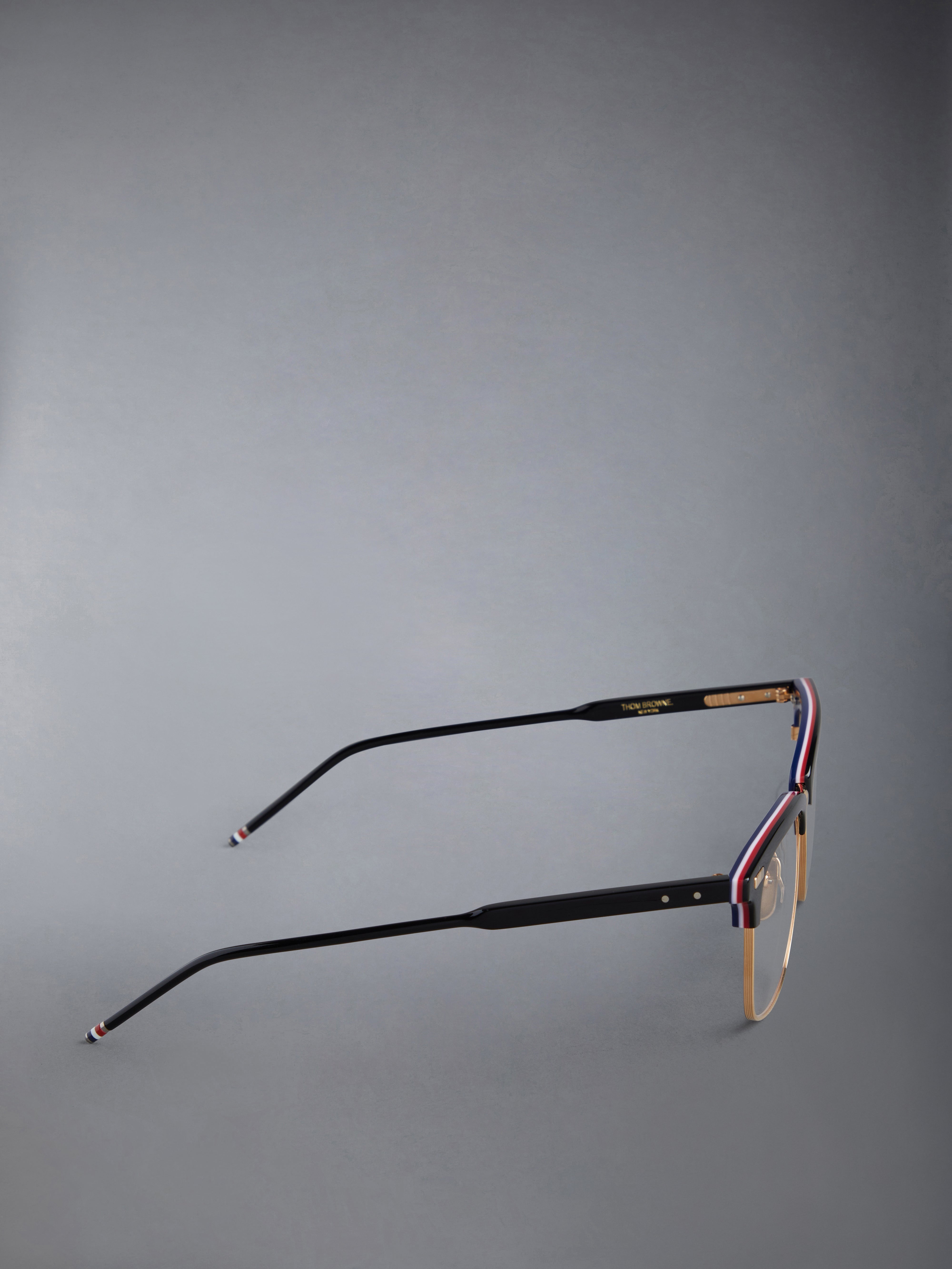 ACETATE AND TITANIUM RECTANGULAR EYEGLASSES - 4