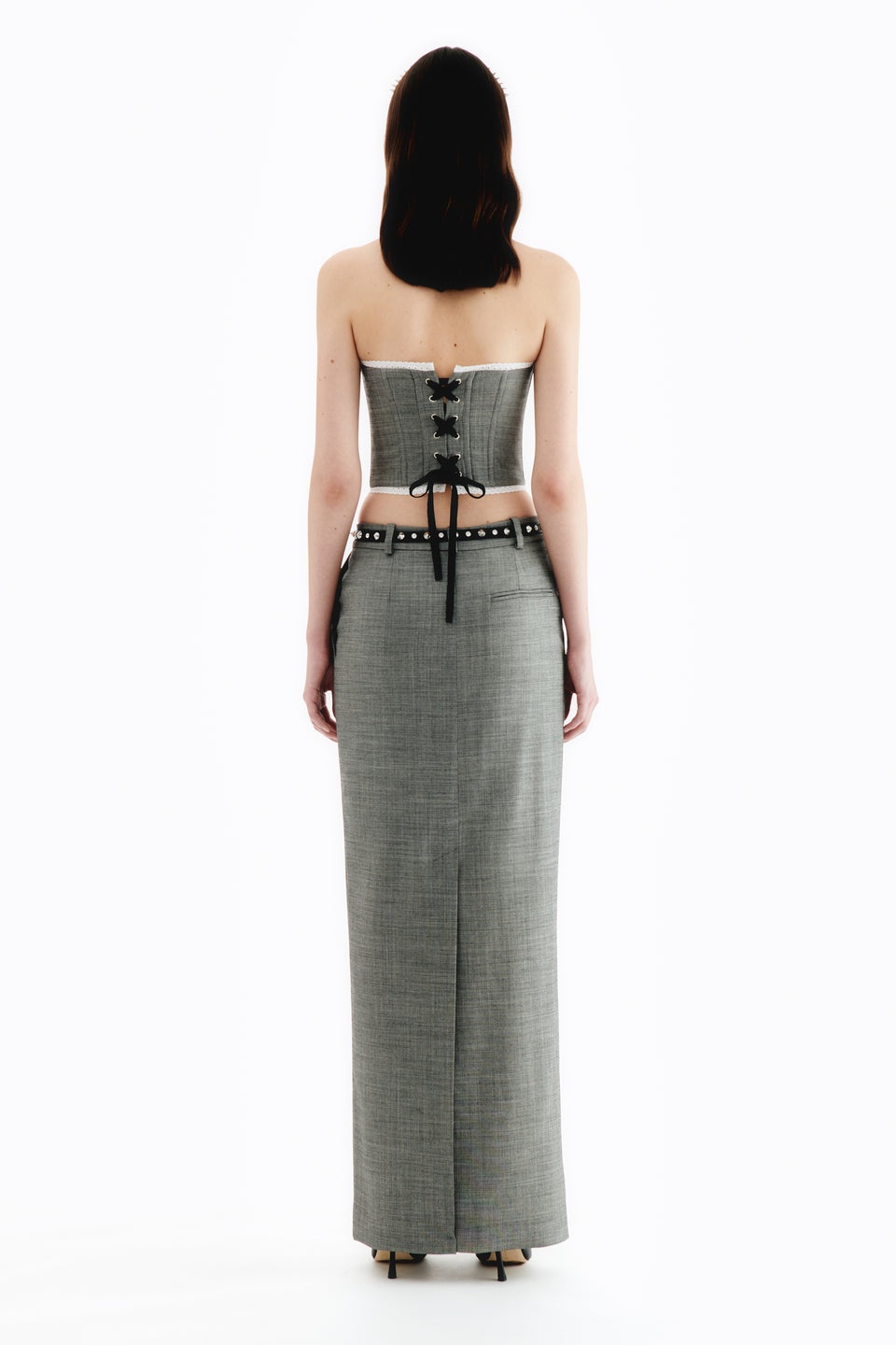 LIGHT WOOL LONG SKIRT - 4