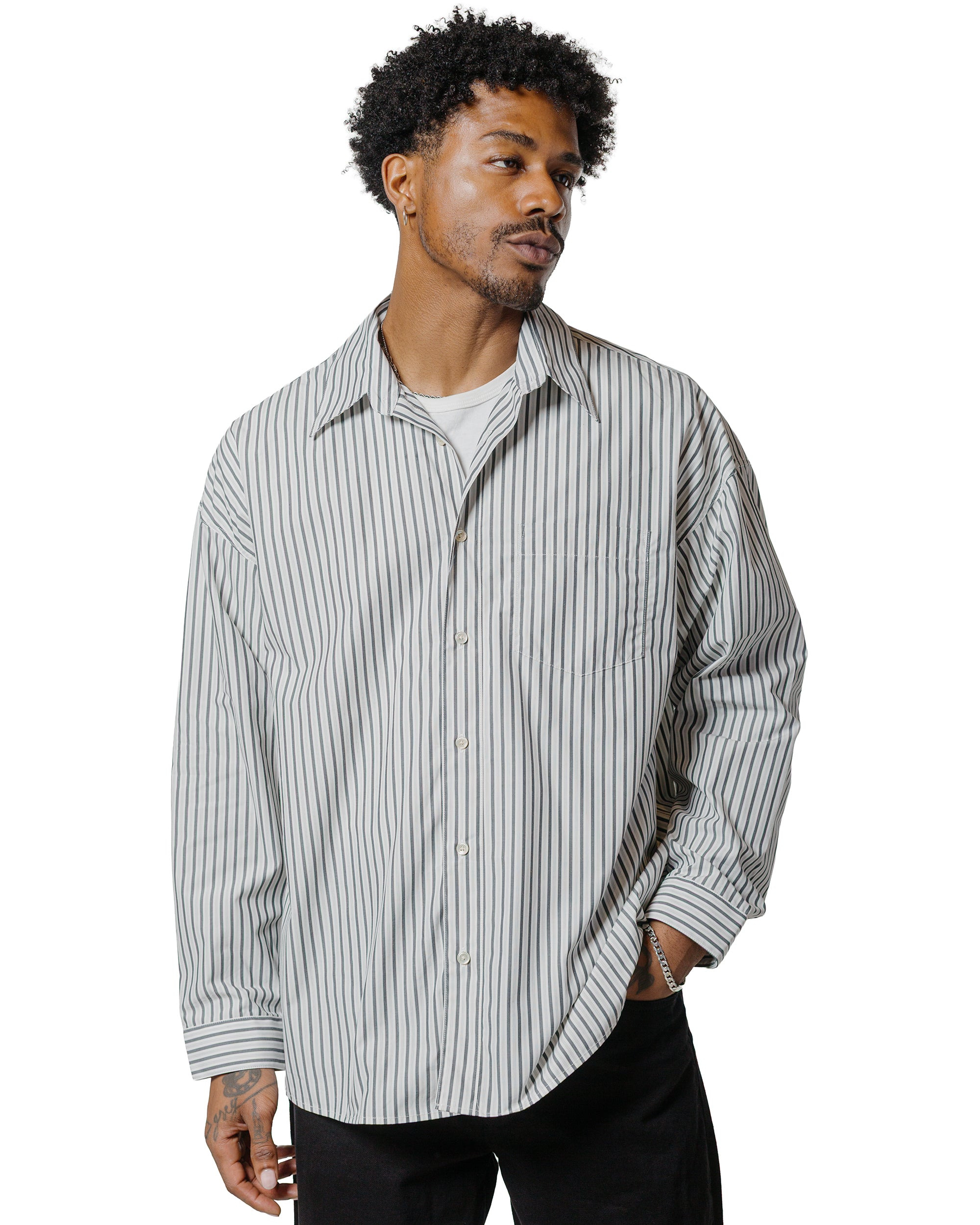 Stable Shirt Stripe Anthracite - 2