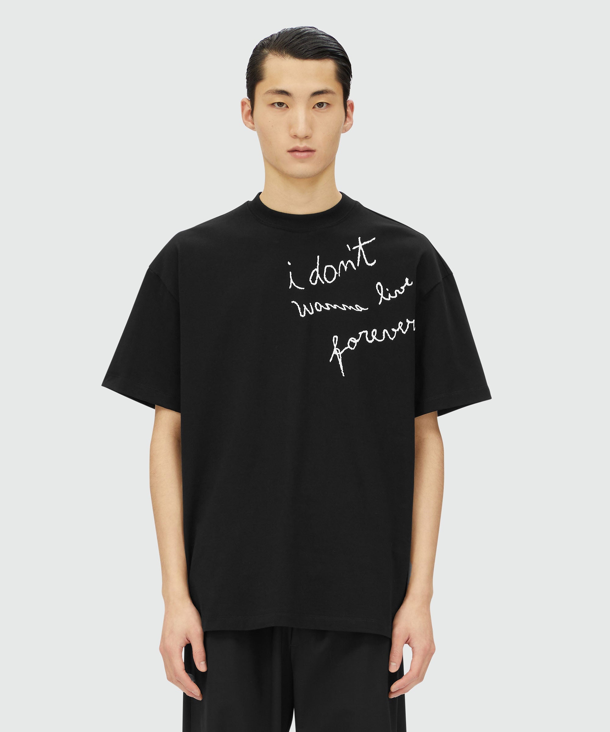 T-shirt with "I don't wanna live forever" quote - 2