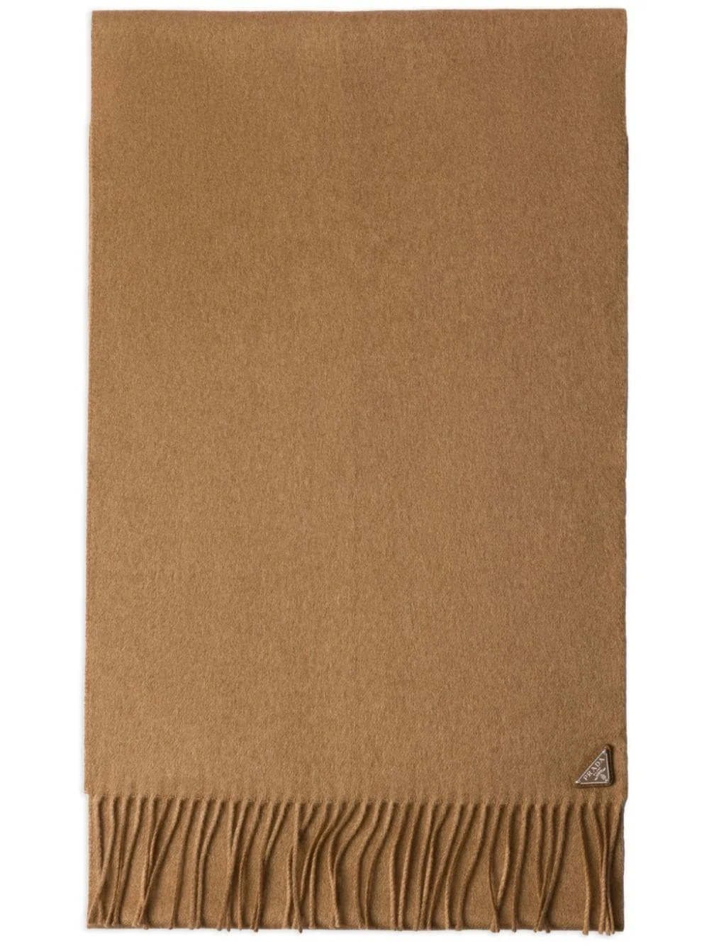 logo-plaque silk-cashmere scarf - 1