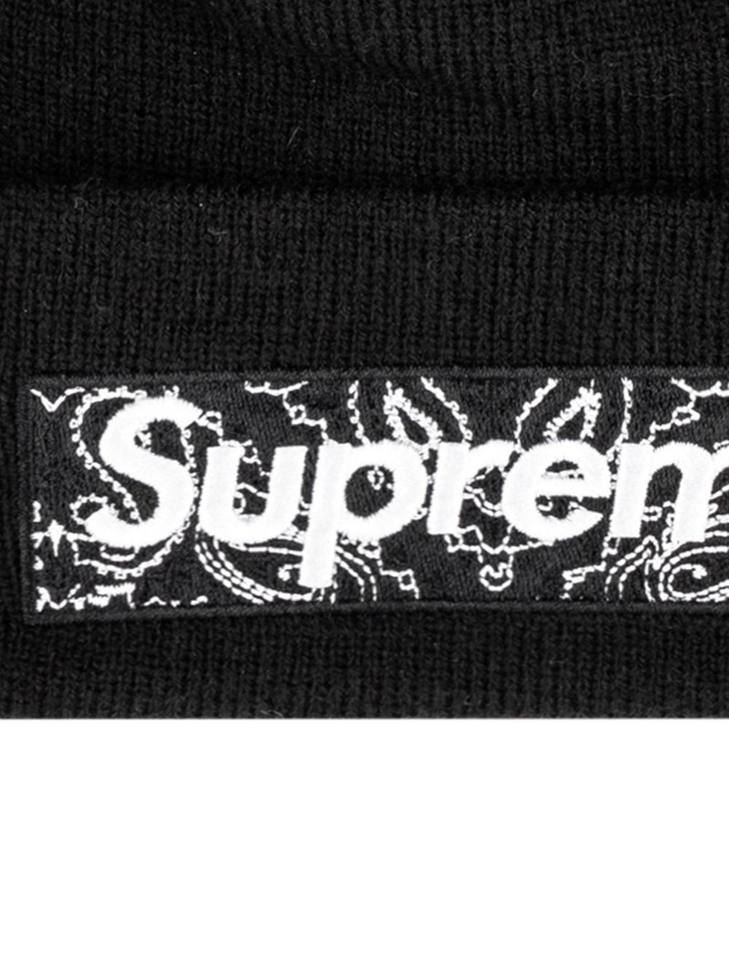 Supreme x New Era logo beanie outlook