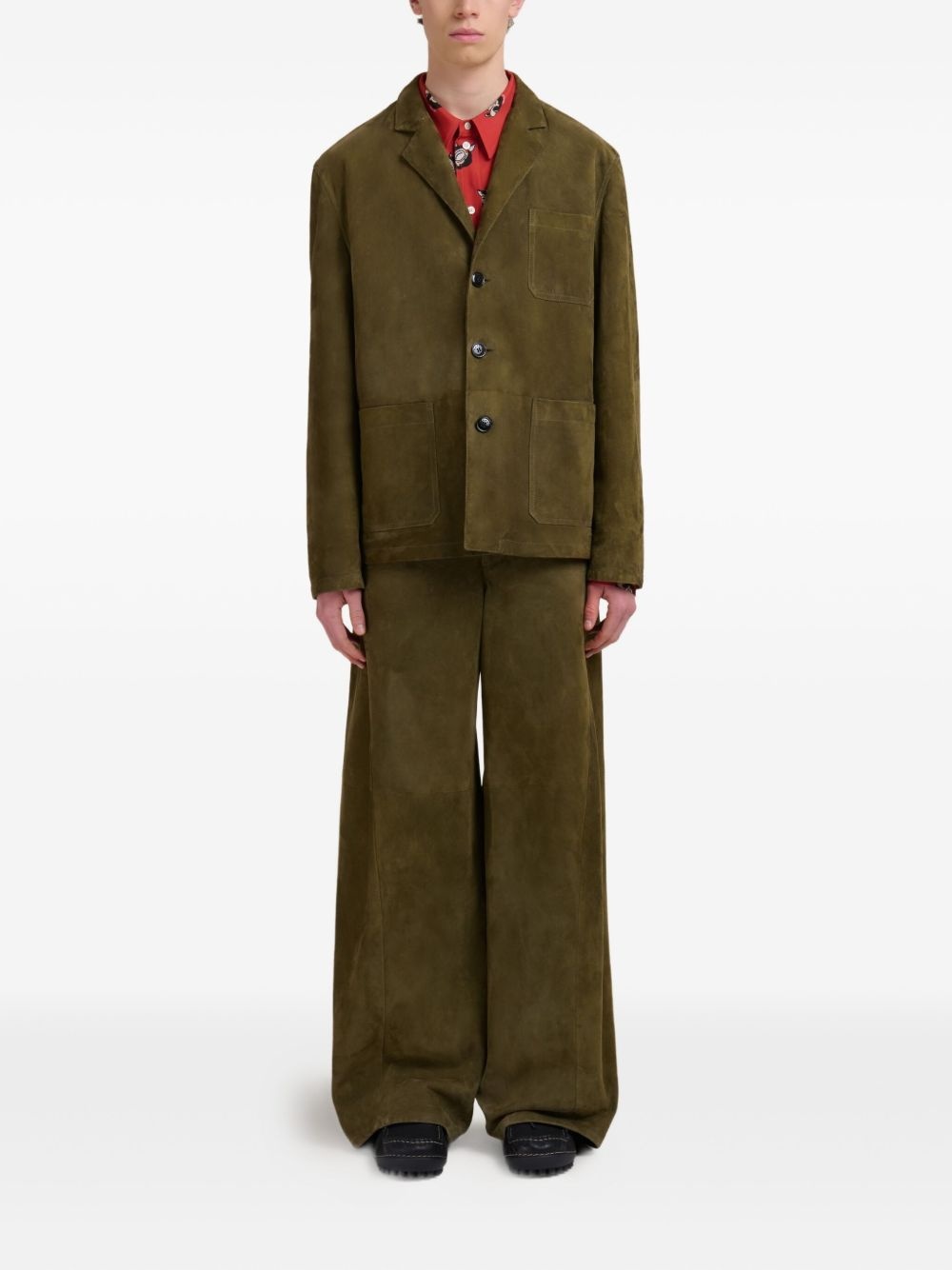 textured double-pocket blazer - 2