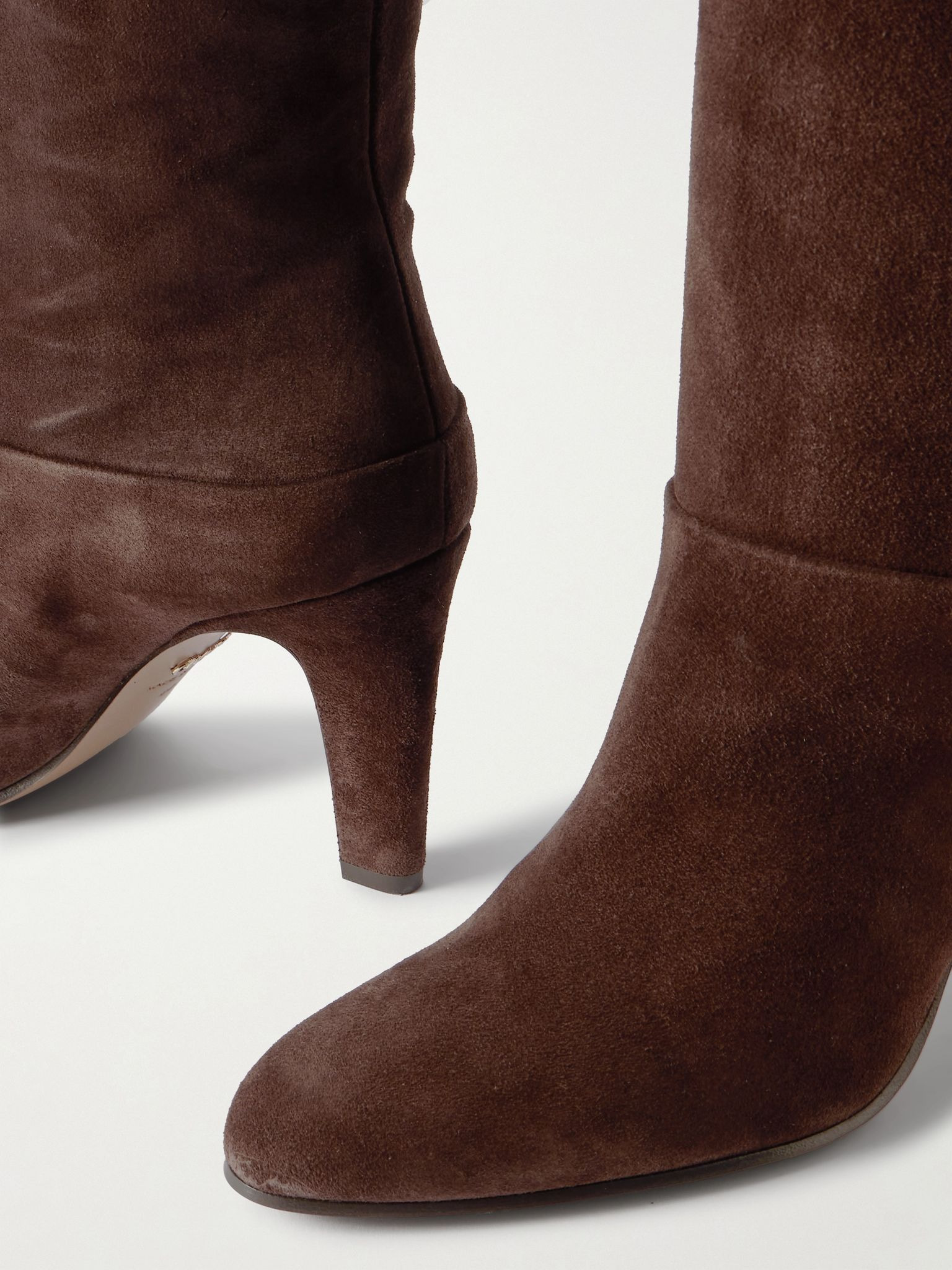 Eve suede over-the-knee boots Chocolate - 4