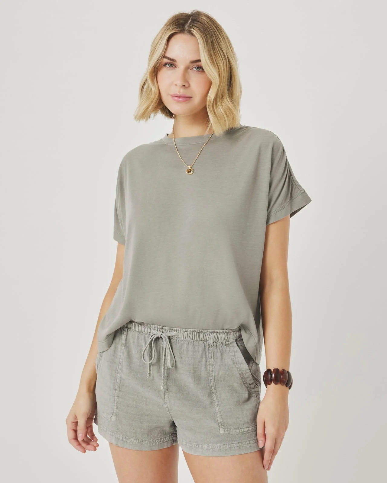 Rebecca Shirred Tee - 1