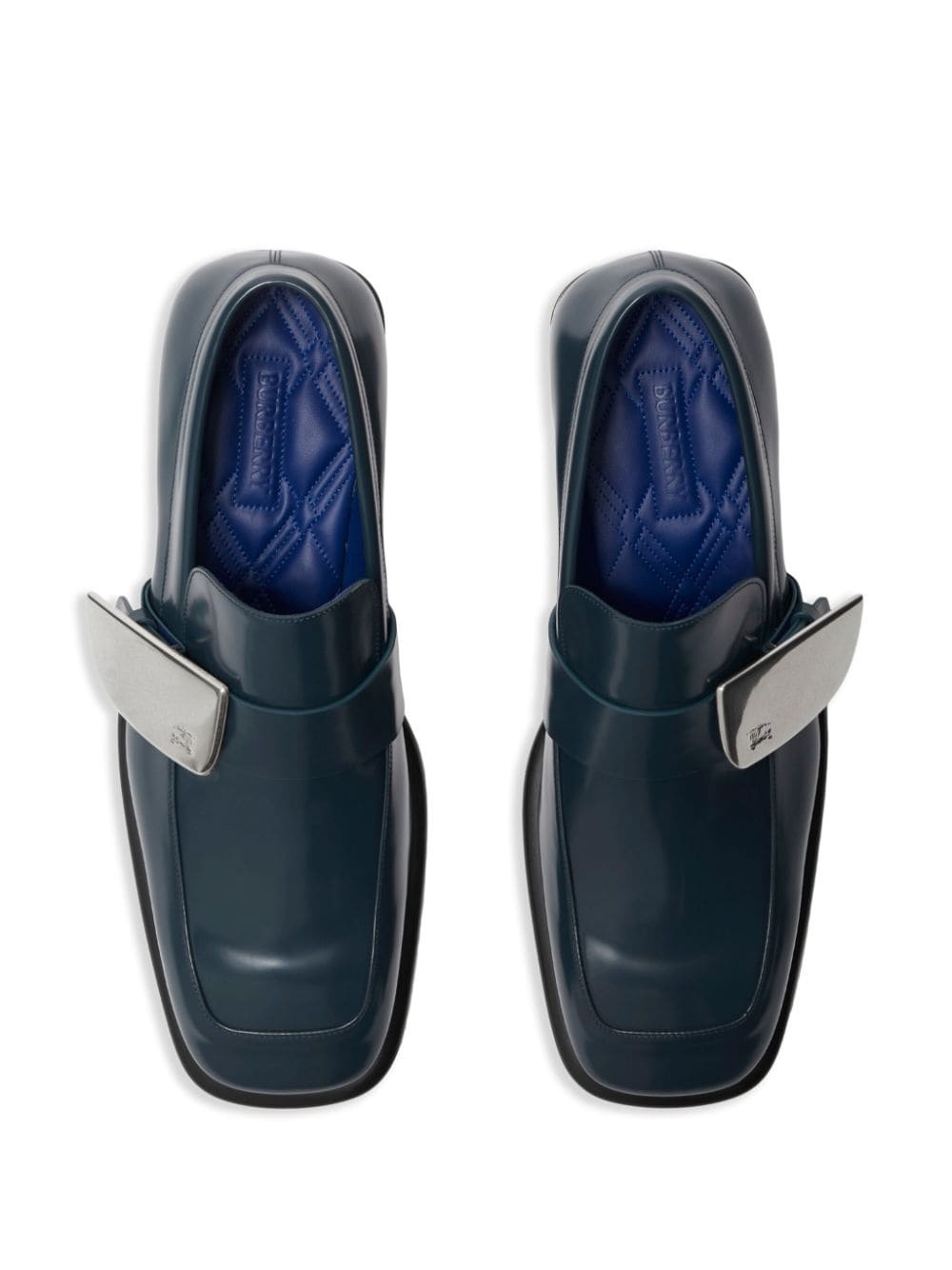 Shield leather loafers - 4