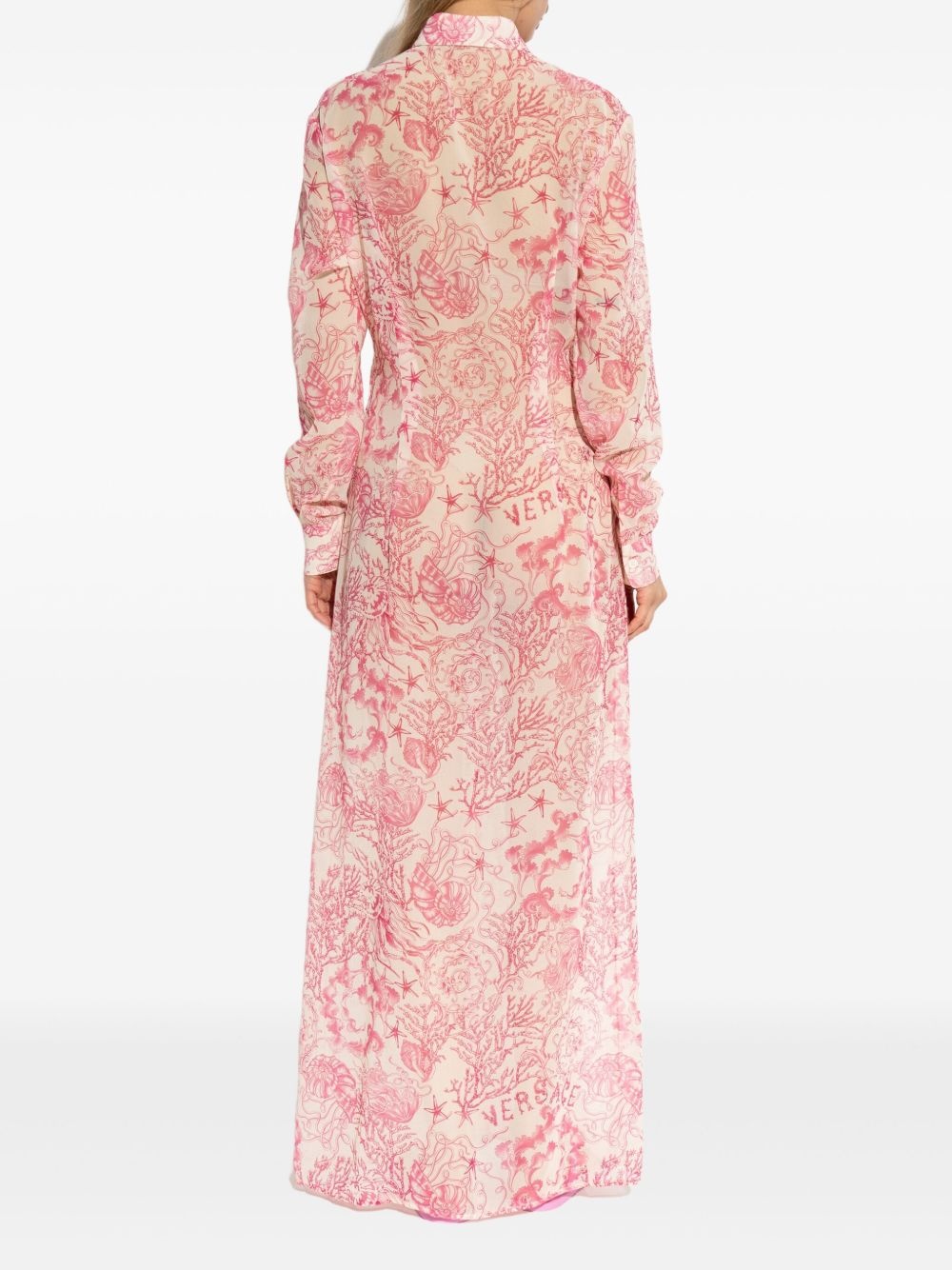 Barocco-print maxi dress - 4