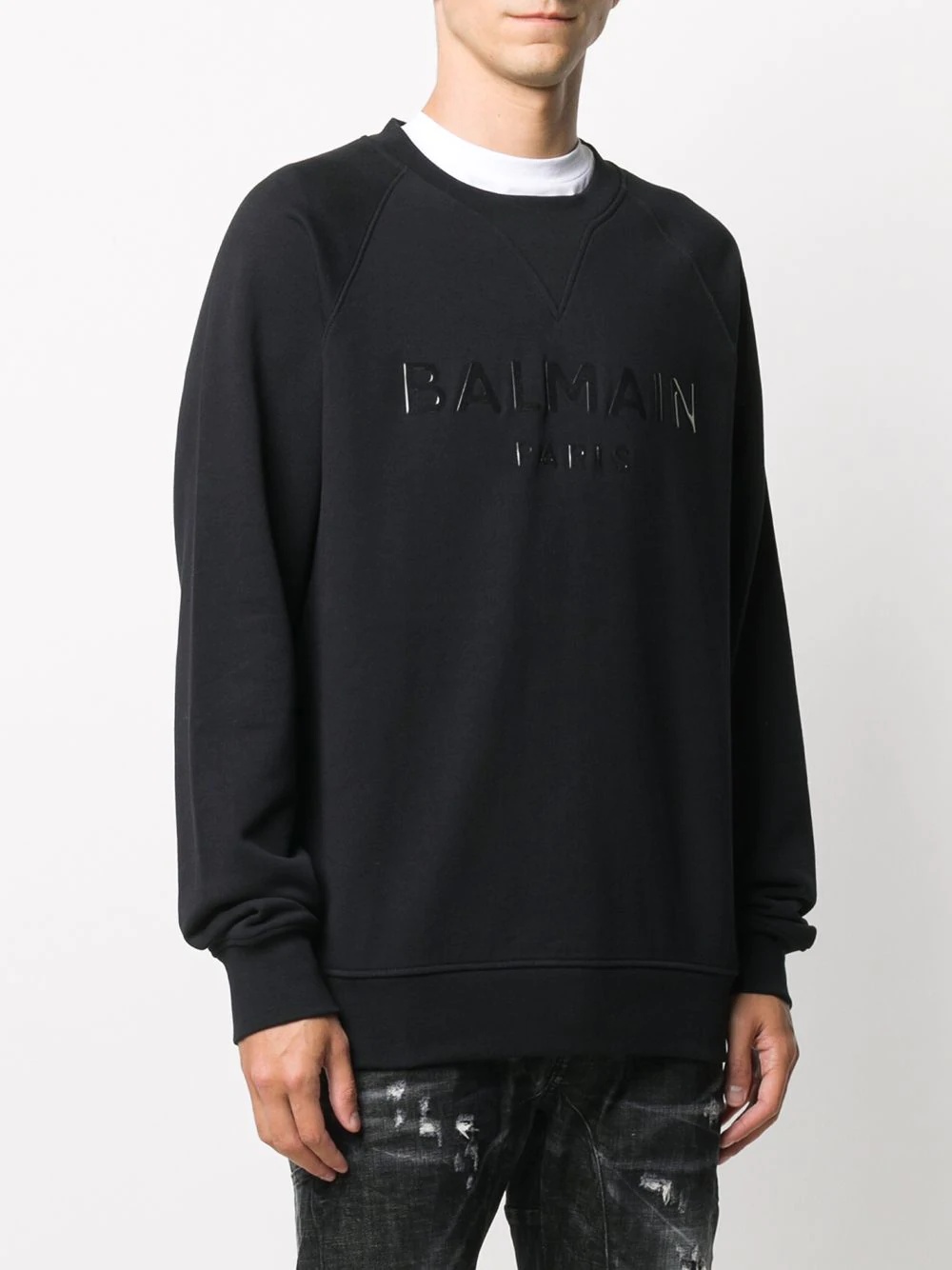 logo-lettering sweatshirt - 3