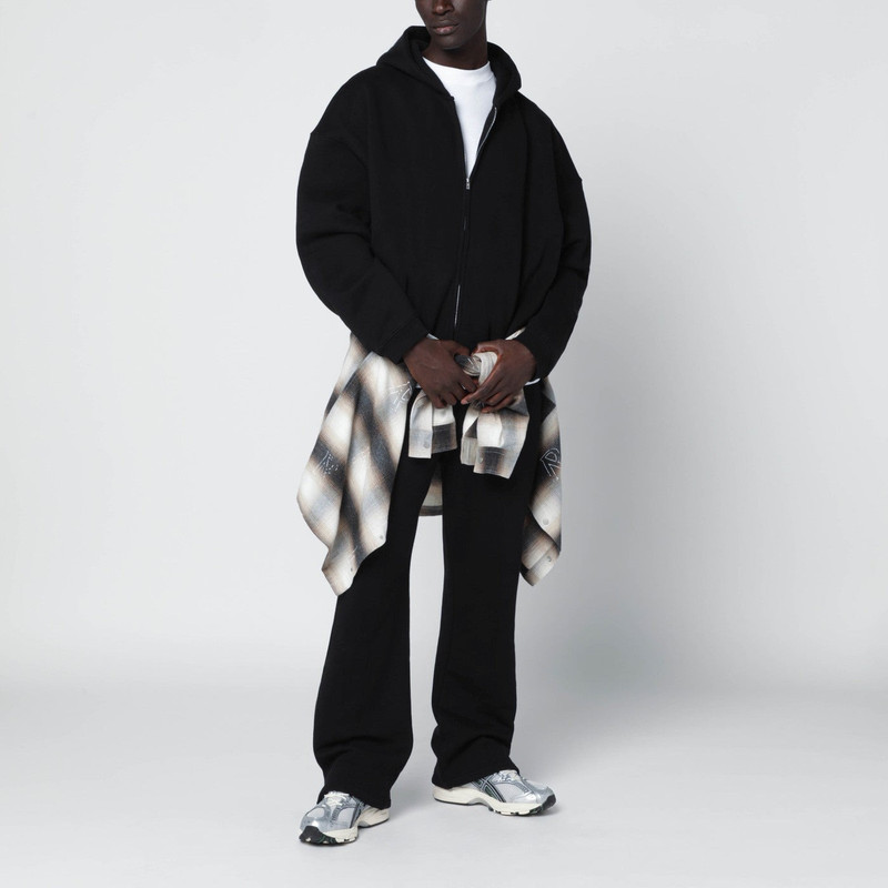 REPRESENT Black zip-up hoodie outlook