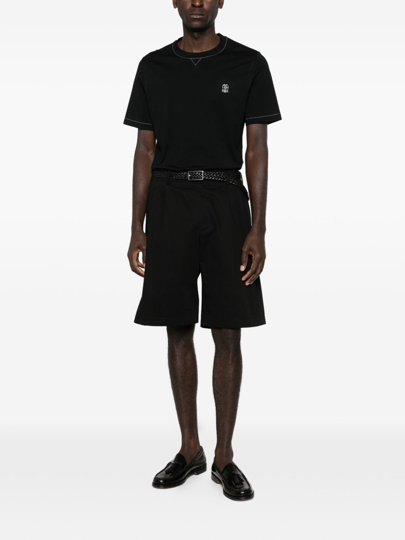 Brunello Cucinelli embroidered trim T-shirt outlook