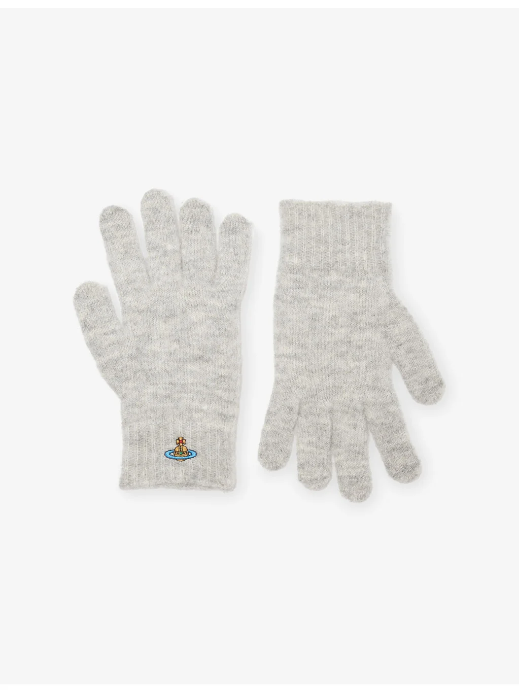 Fluffy Brand-Embroidered Alpaca-Blend Gloves - 1