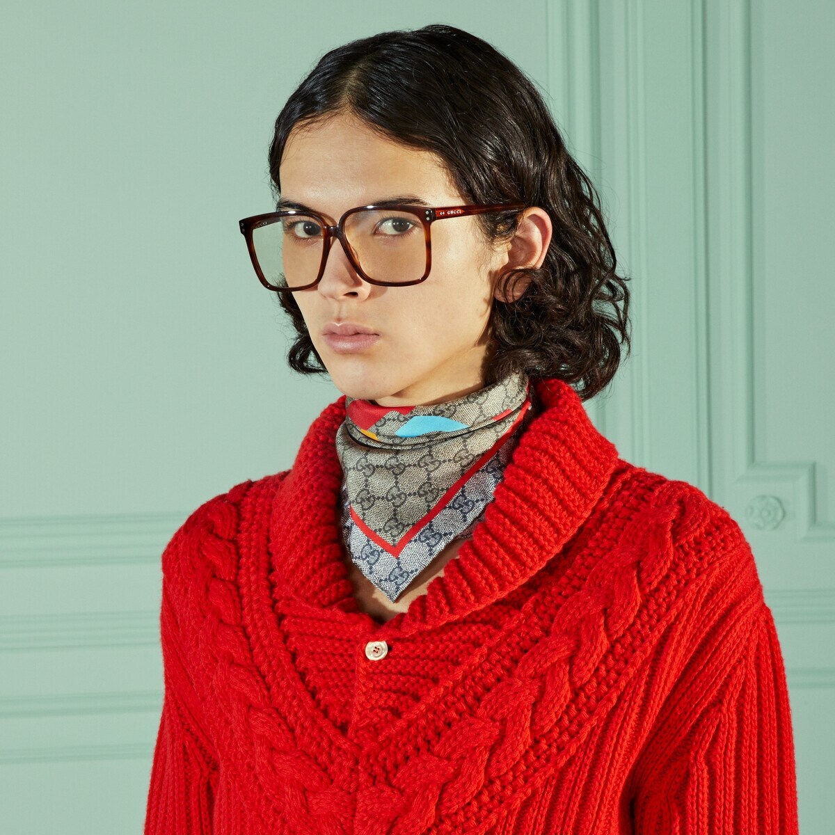 'Exquisite Gucci' silk jacquard scarf - 3