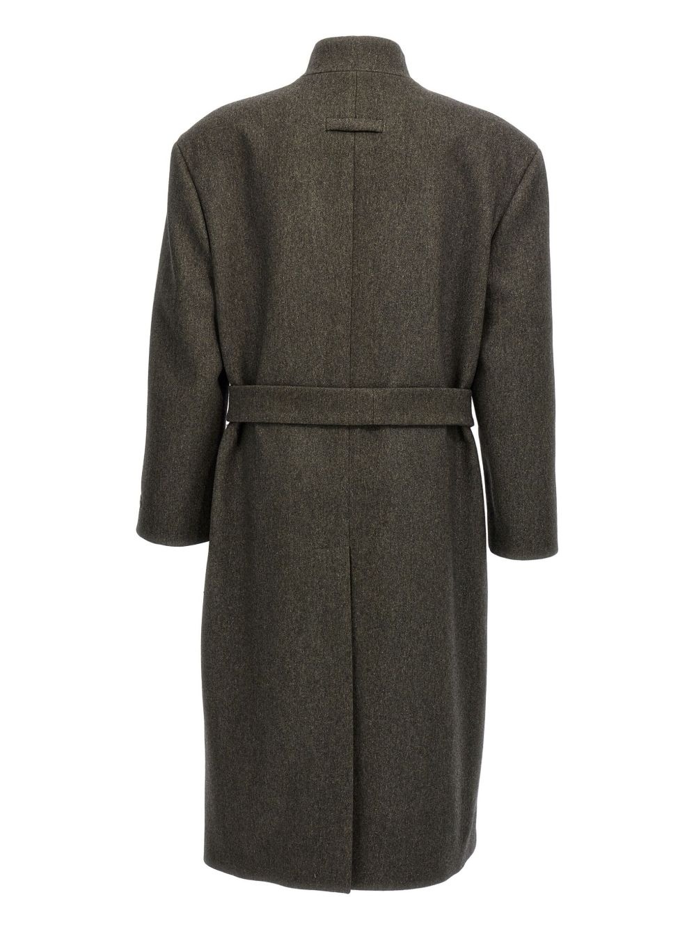 collarless coat - 2