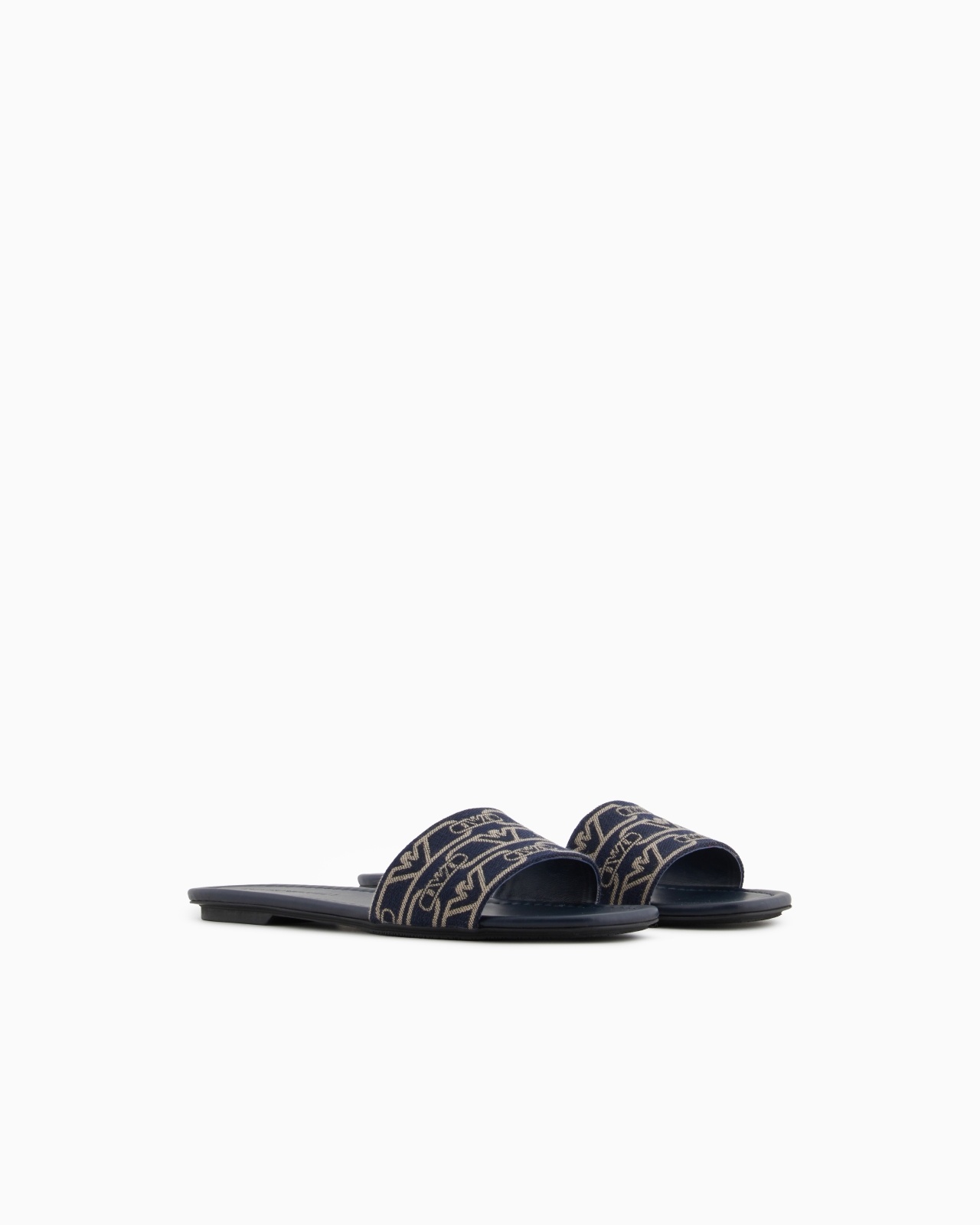 JACQUARD CANVAS SANDALS WITH ALL-OVER MONOGRAM - 2