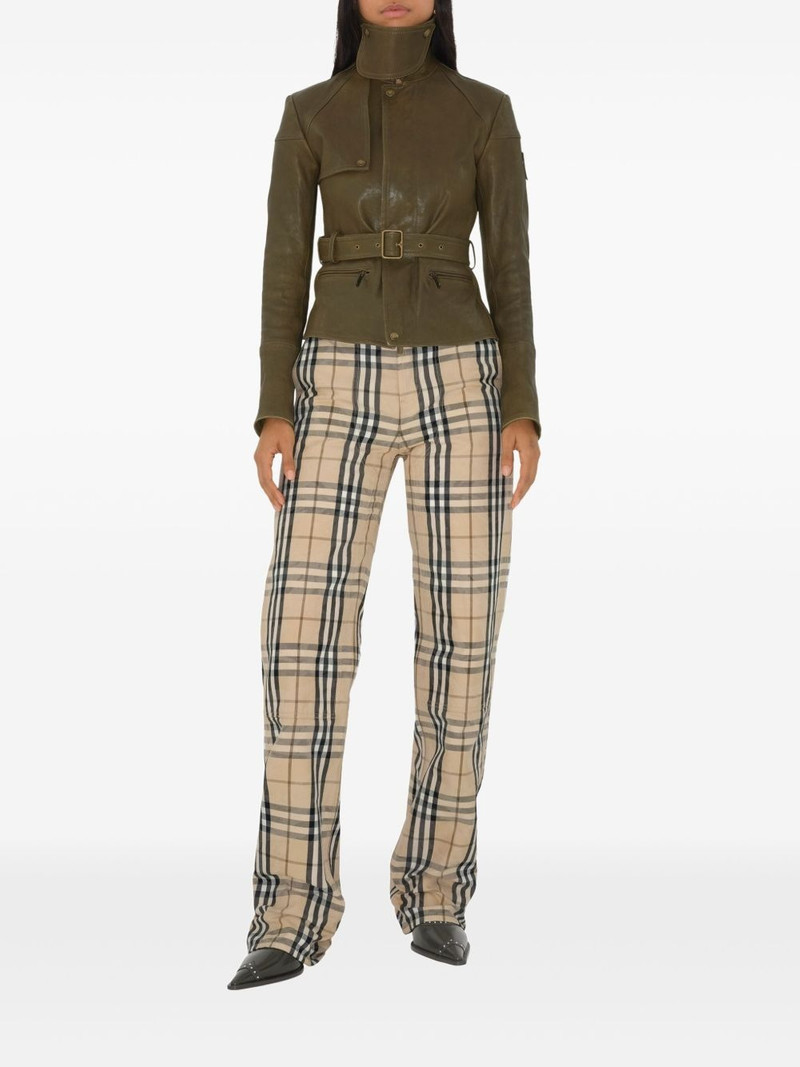 Burberry check pattern jeans outlook