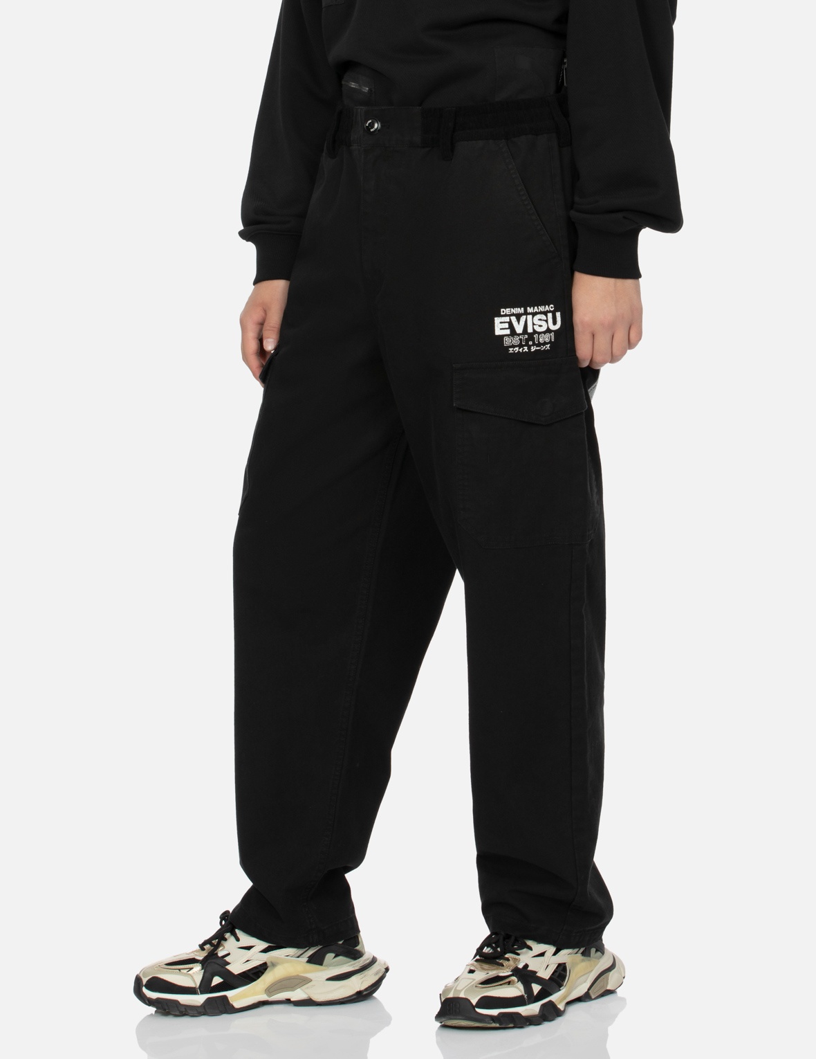 HAND BRUSH DAICOCK PRINT BAGGY PANTS - 4