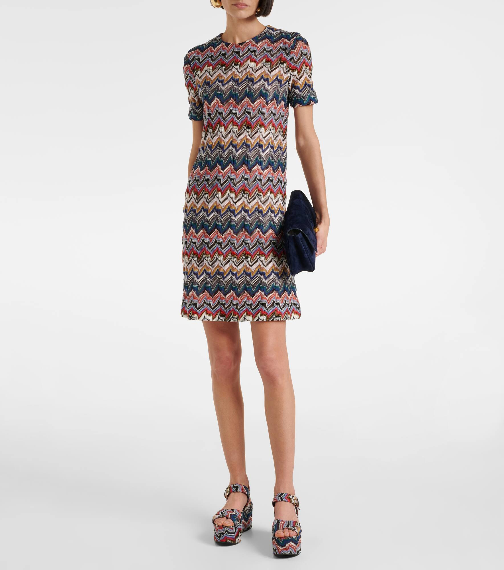 Zigzag lamé minidress - 2