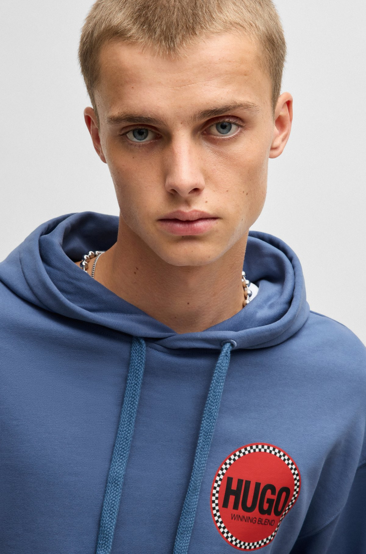 COTTON-TERRY RELAXED-FIT HOODIE WITH LOGO PRINTS - 3
