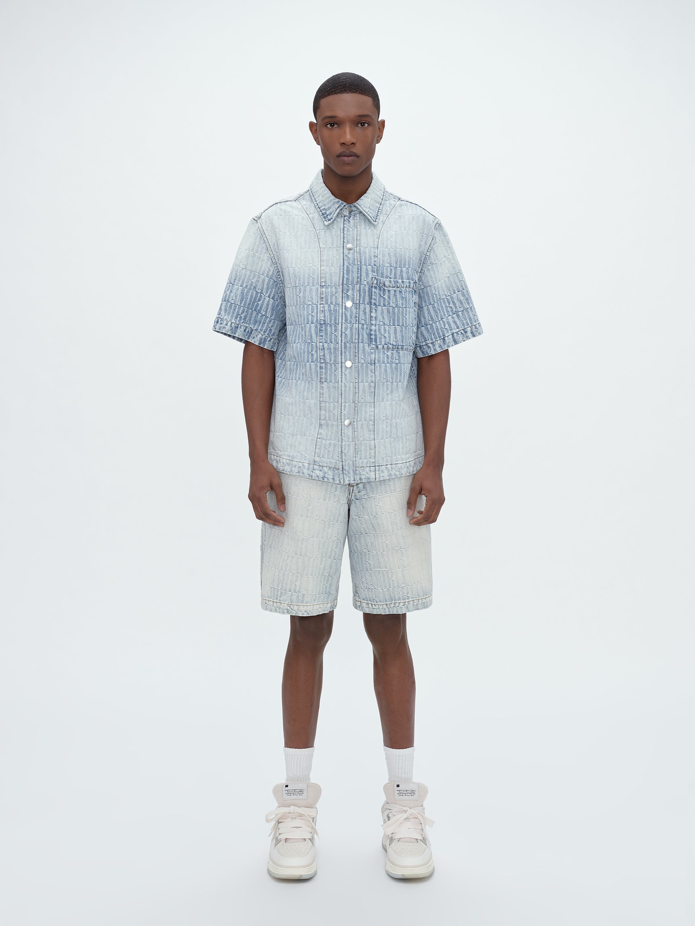 AMIRI JACQUARD SNAP UP SHORT SLEEVE - 2