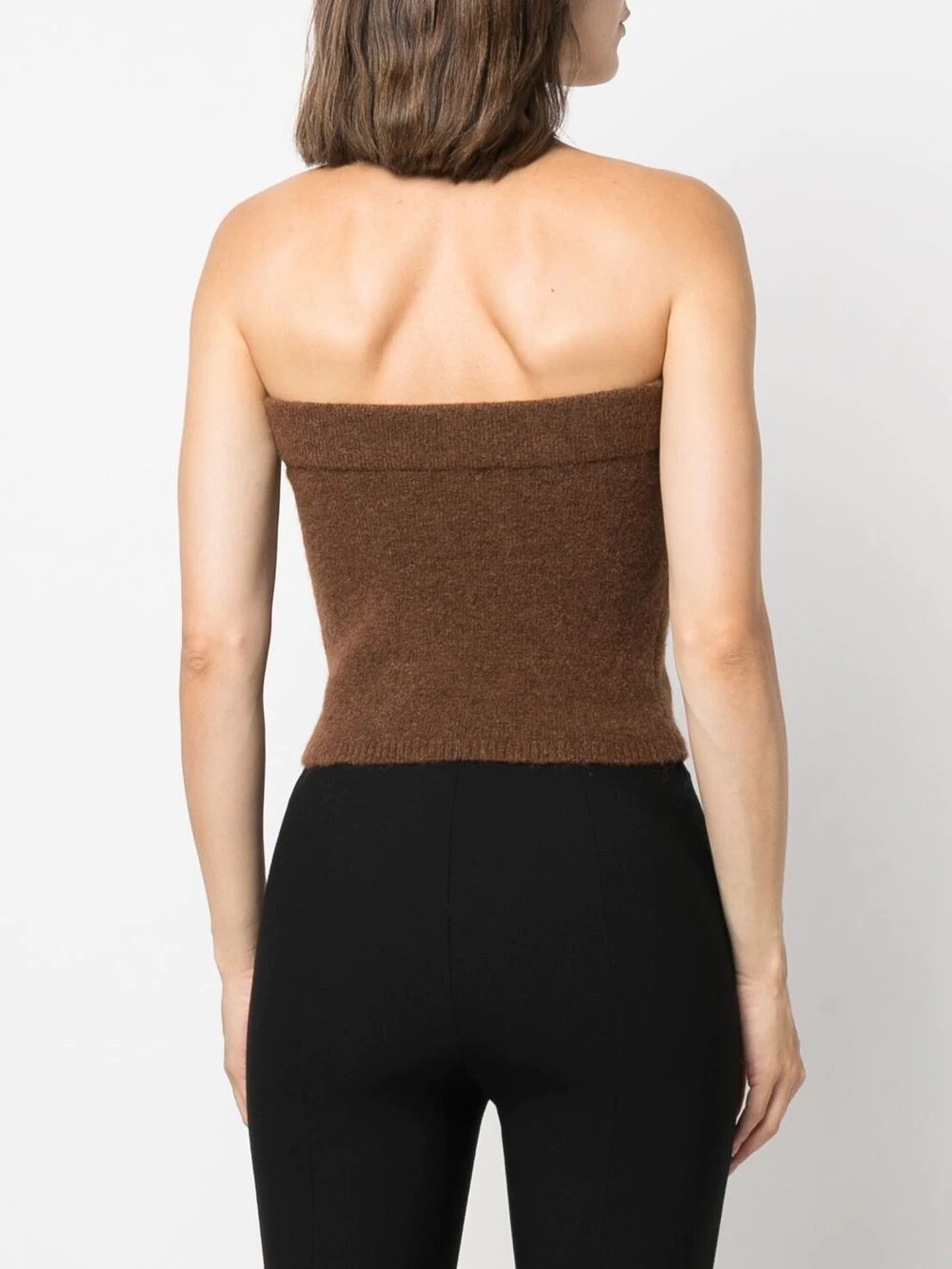 strapless knit top - 4