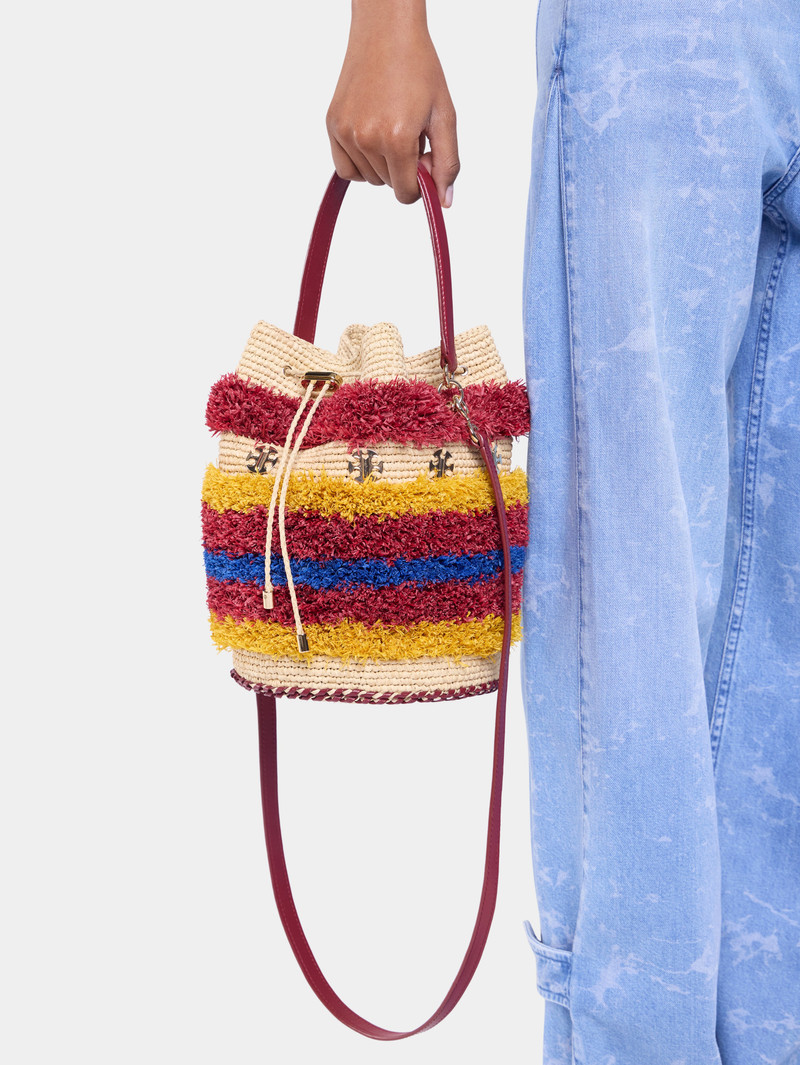 rabanne RAFFIA BUCKET BAG outlook