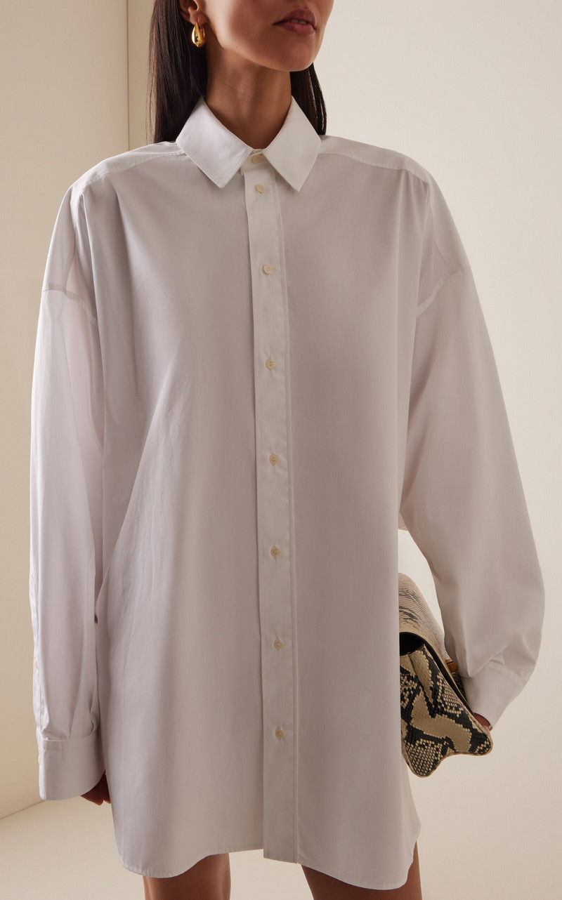 Oversize Shirt Dress Mini white 3