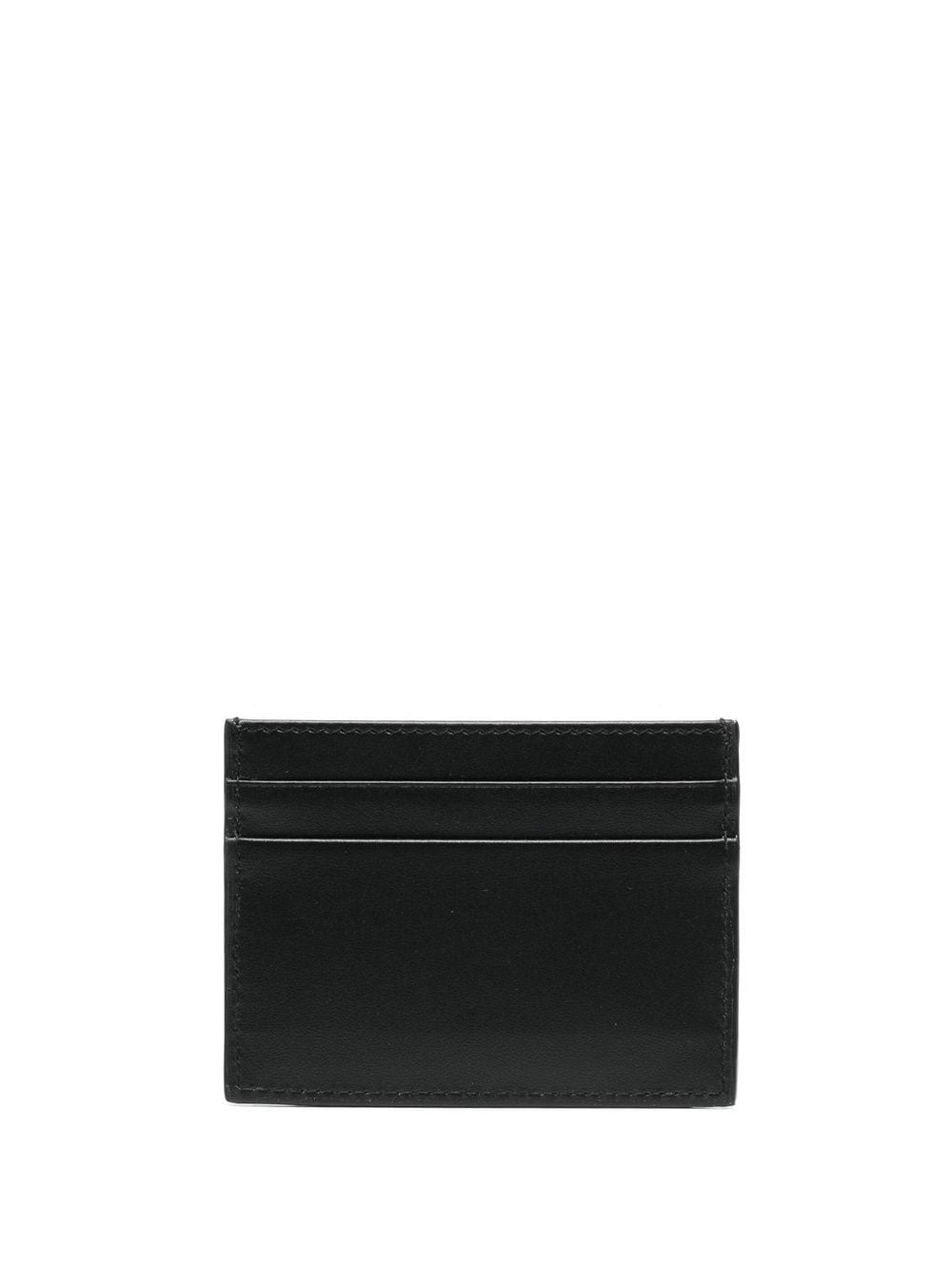 logo-plaque leather cardholder - 2
