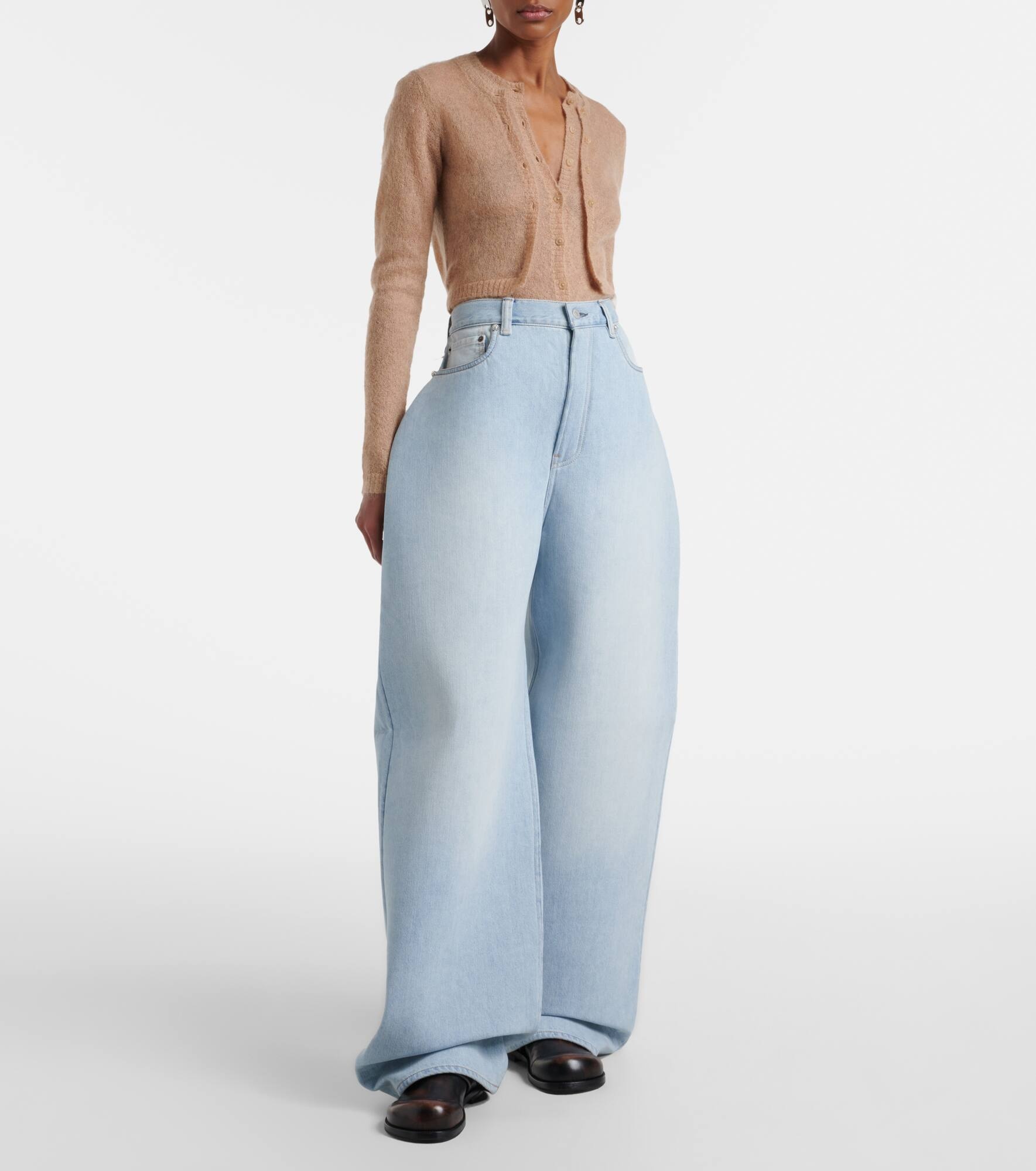 High-rise barrel-leg jeans - 7