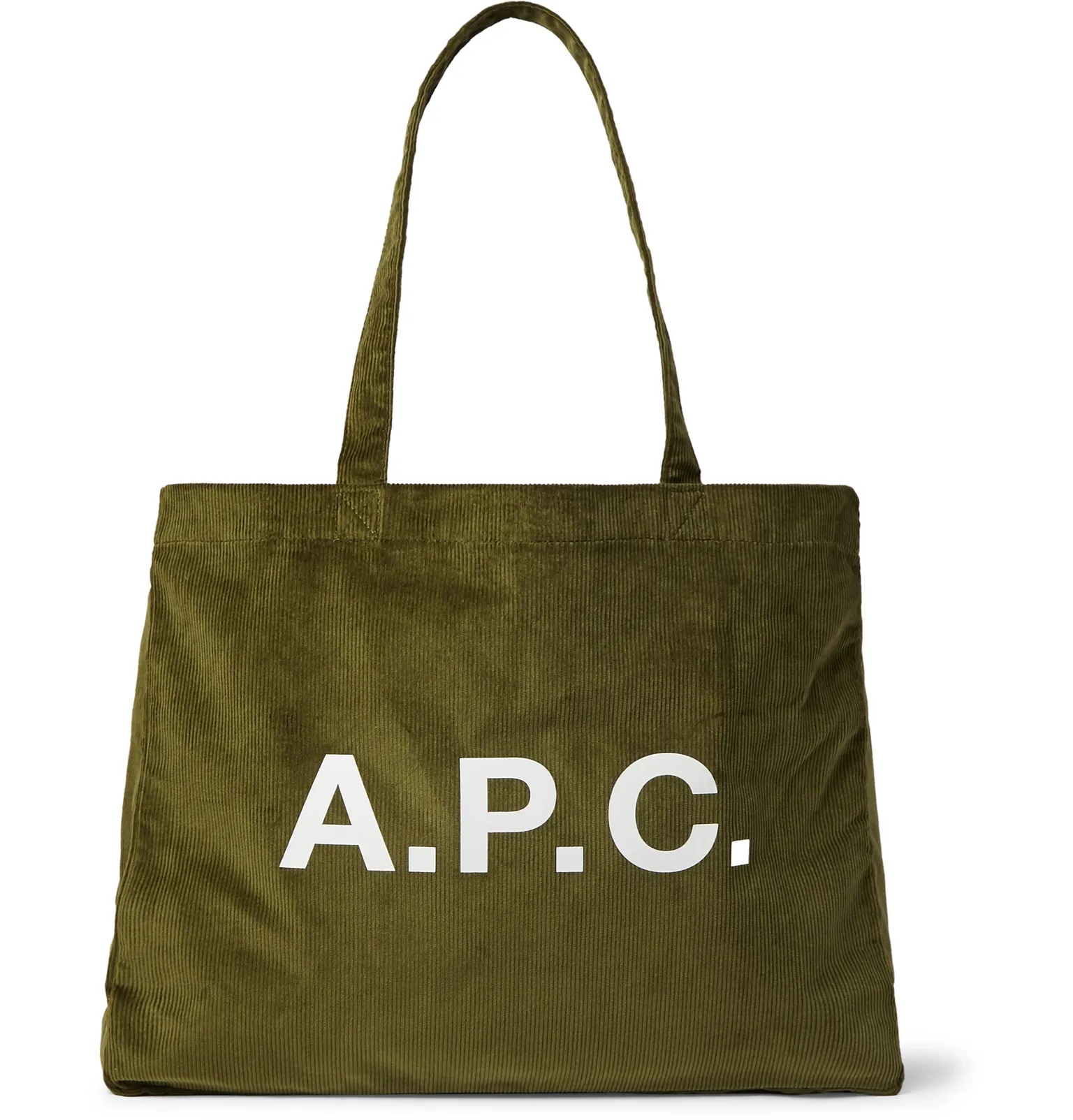 Logo-Print Cotton-Corduroy Tote Bag - 1