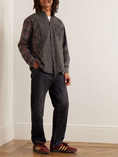 NEEDLES 7 Cuts Distressed Checked Cotton-Flannel Shirt outlook